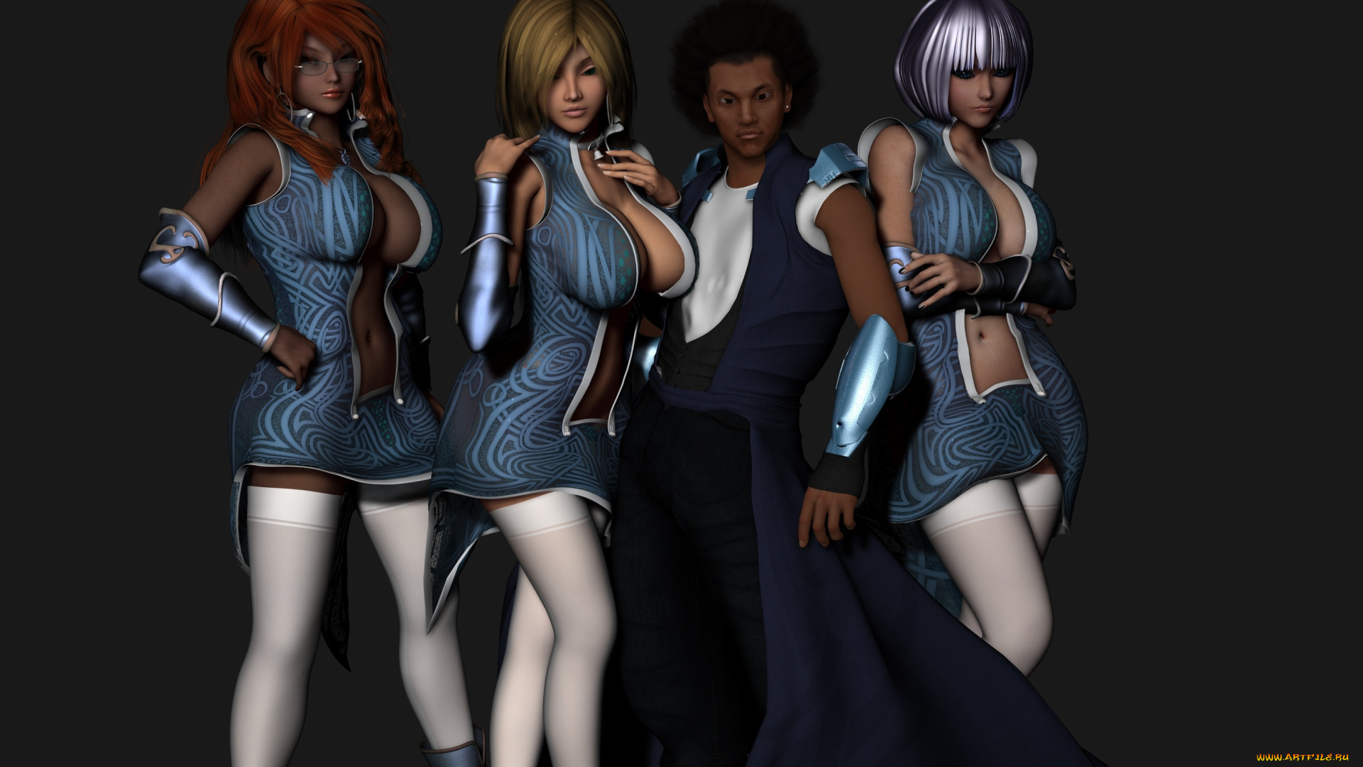 3д, графика, people, , люди, девушки, парень