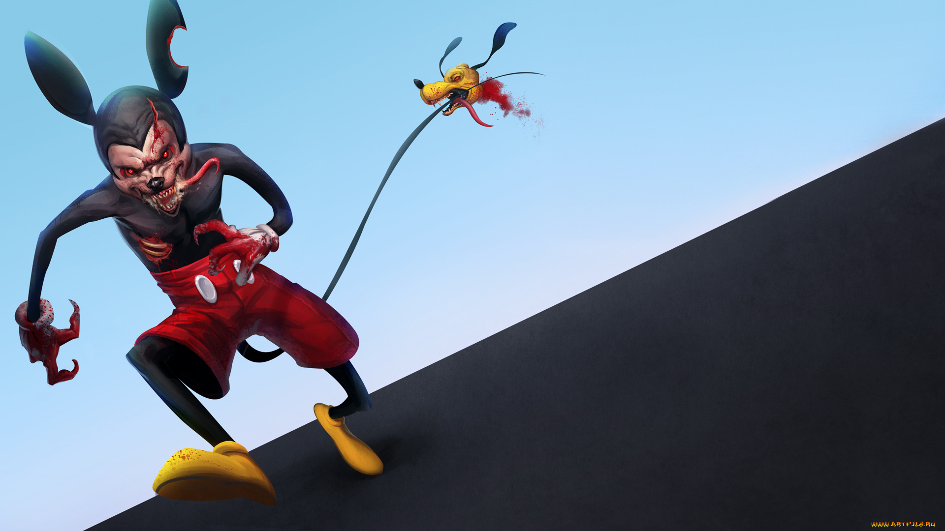 микки, маус, фэнтези, нежить, микки, маус, зомби, zombie, mickey, mouse