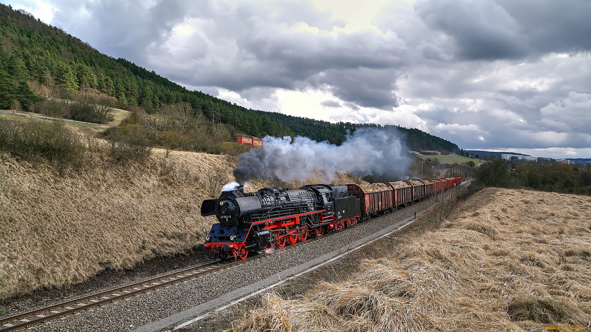 техника, паровозы, рельсы, дорога, железная, состав, вагоны, паровоз