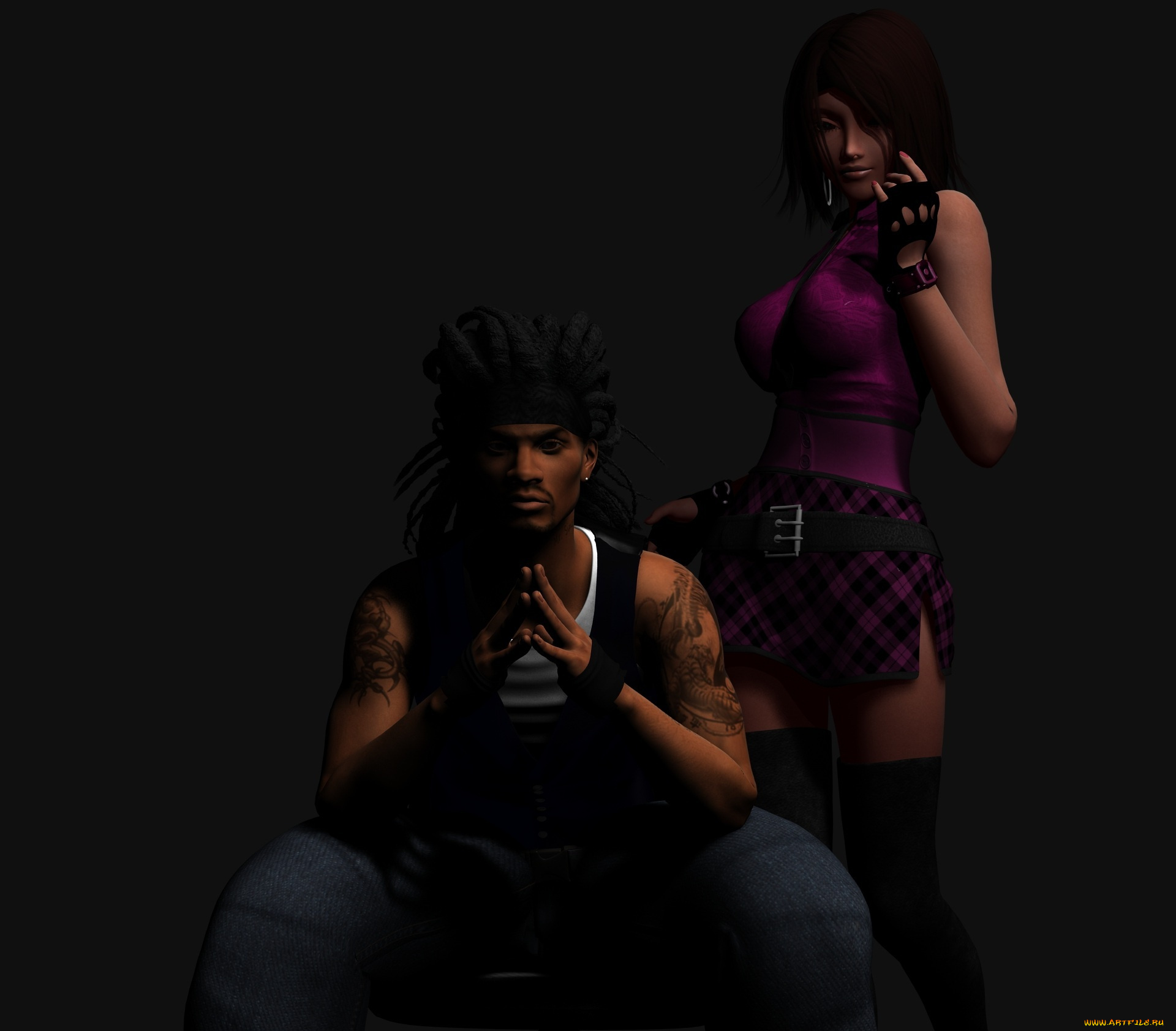 3д, графика, people, , люди, мужчина, девушка