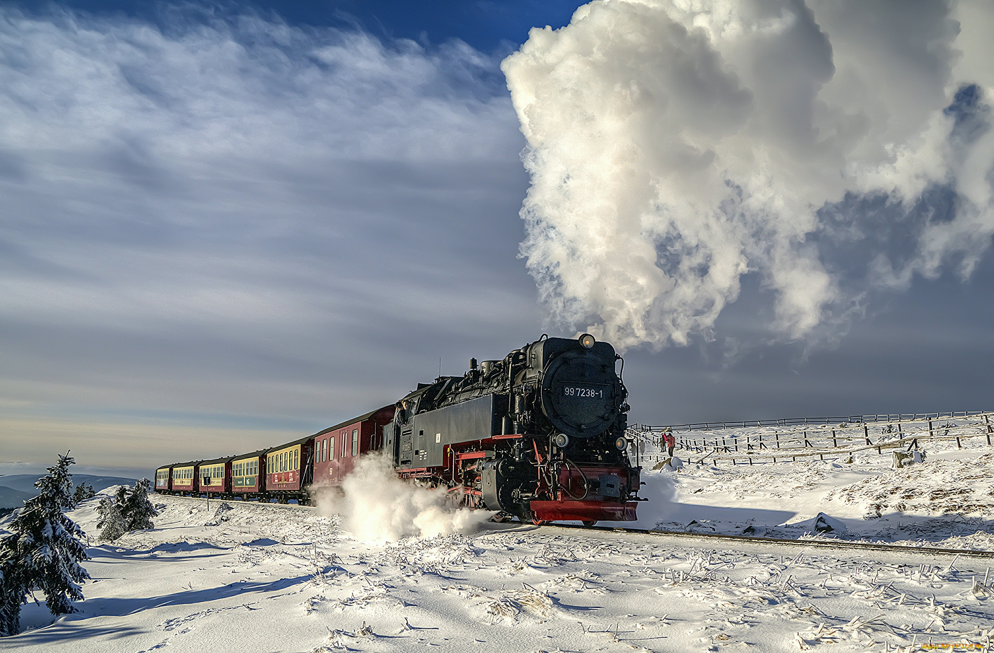 техника, паровозы, поезд, паровоз, рельсы, дорога, железная