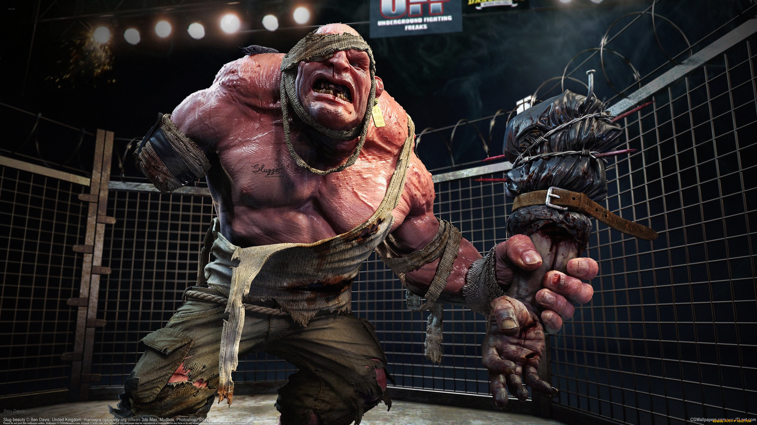 ben, davis, 3д, графика, creatures, , существа, монстр, ben, davis, ринг, рука, калека