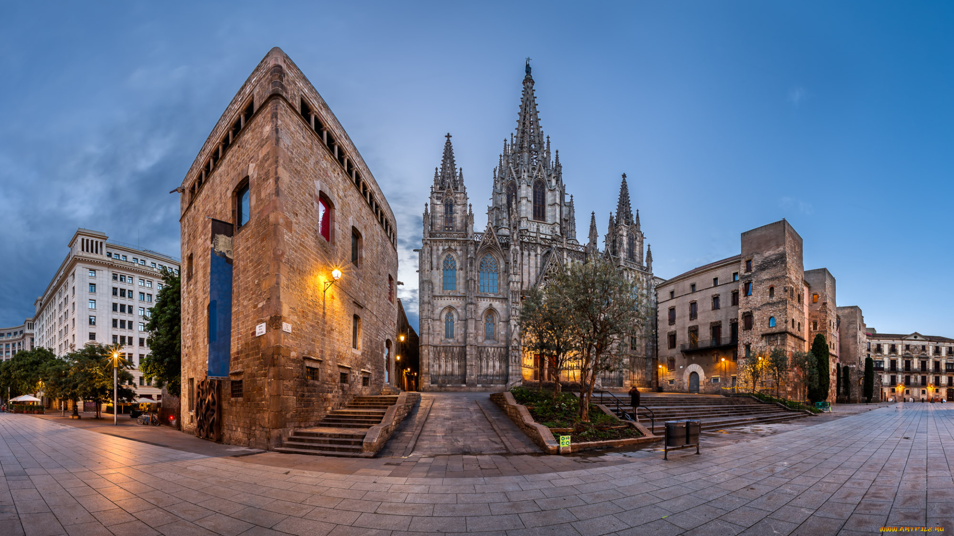 barcelona, , catalonia, города, барселона, , испания, площадь, собор