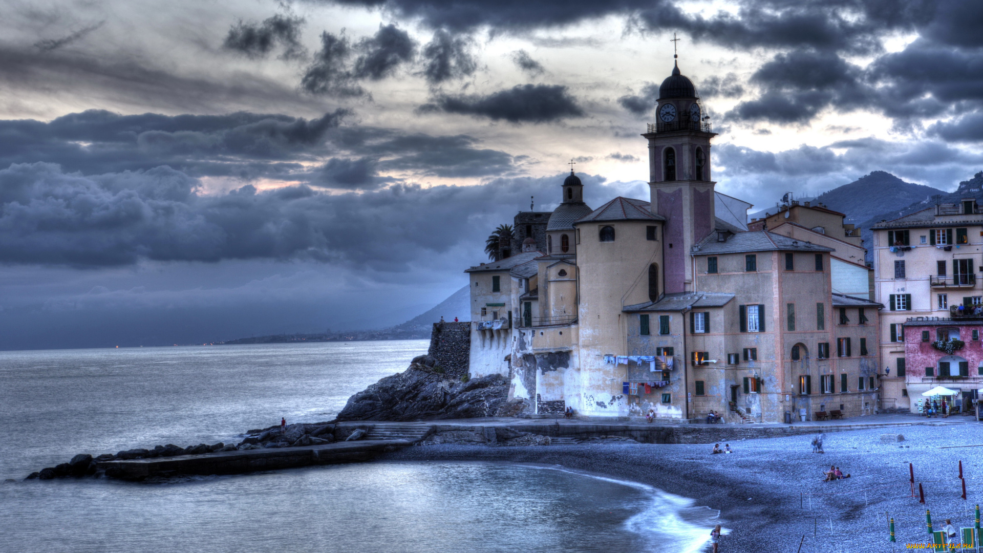 camolgi, италия, города, амальфийское, и, лигурийское, побережье, , италия, небо, дома, набережная