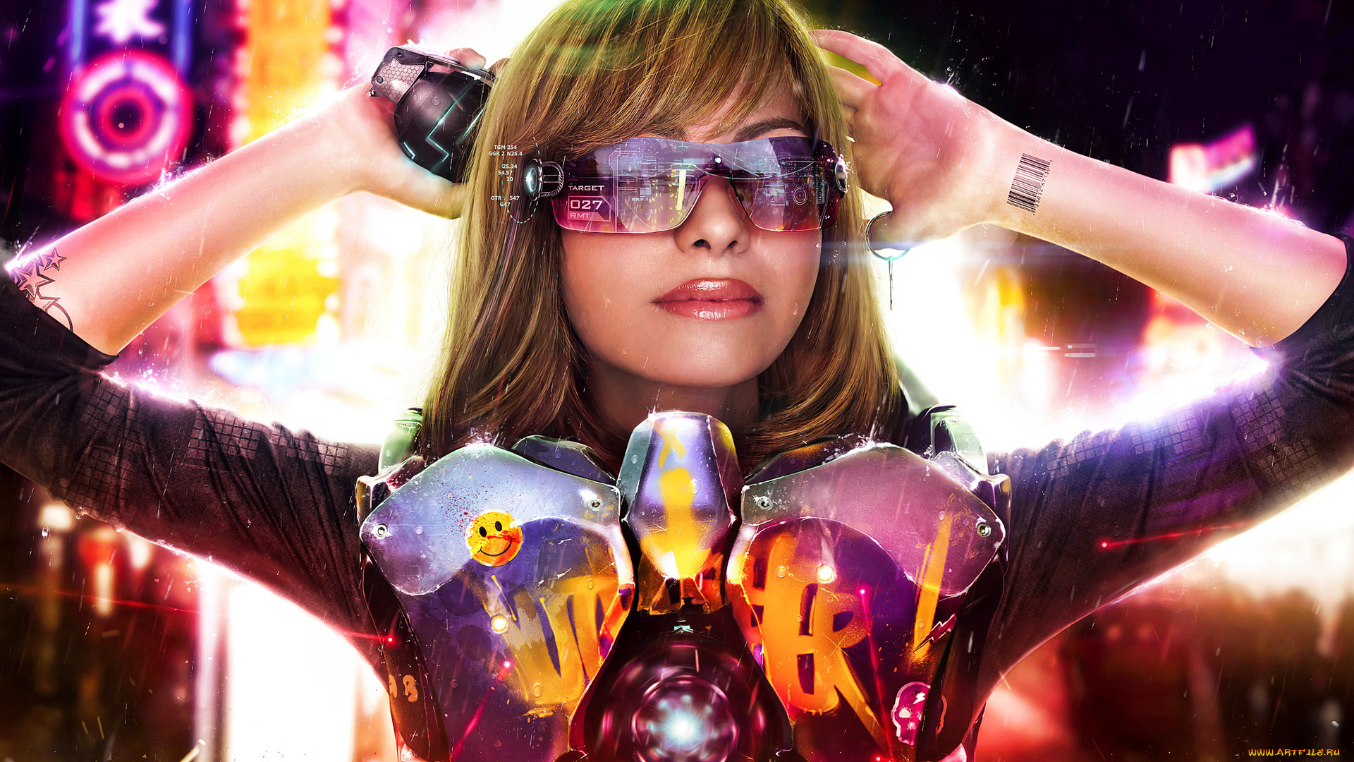 девушки, -unsort, , креатив, очки