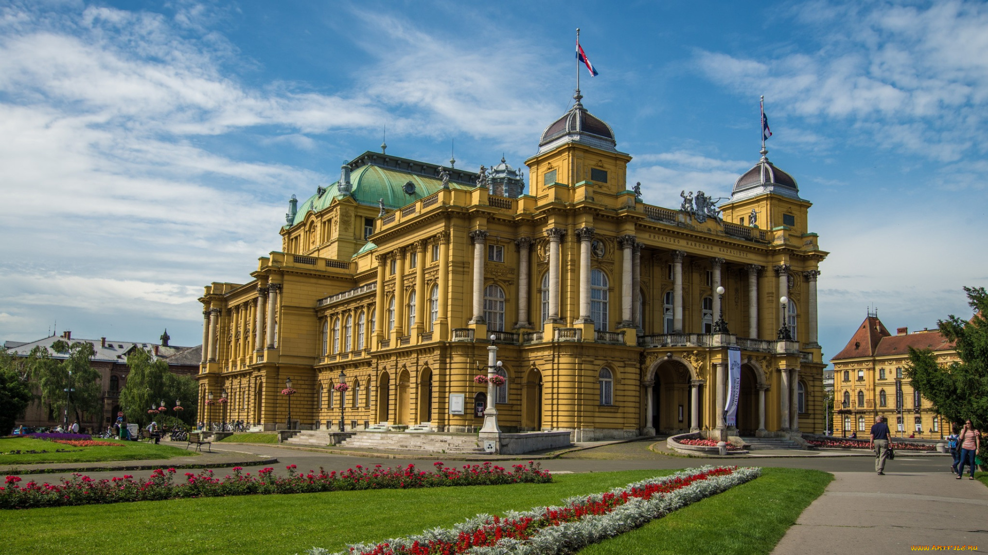 zagreb, города, -, дворцы, , замки, , крепости, дворец, площадь