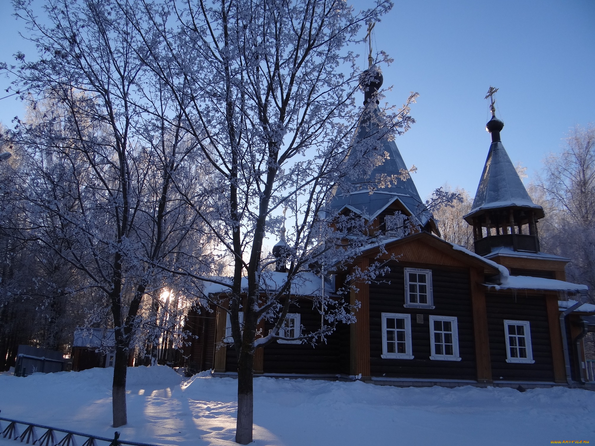 города, -, католические, соборы, , костелы, , аббатства, зима, деревья, строение