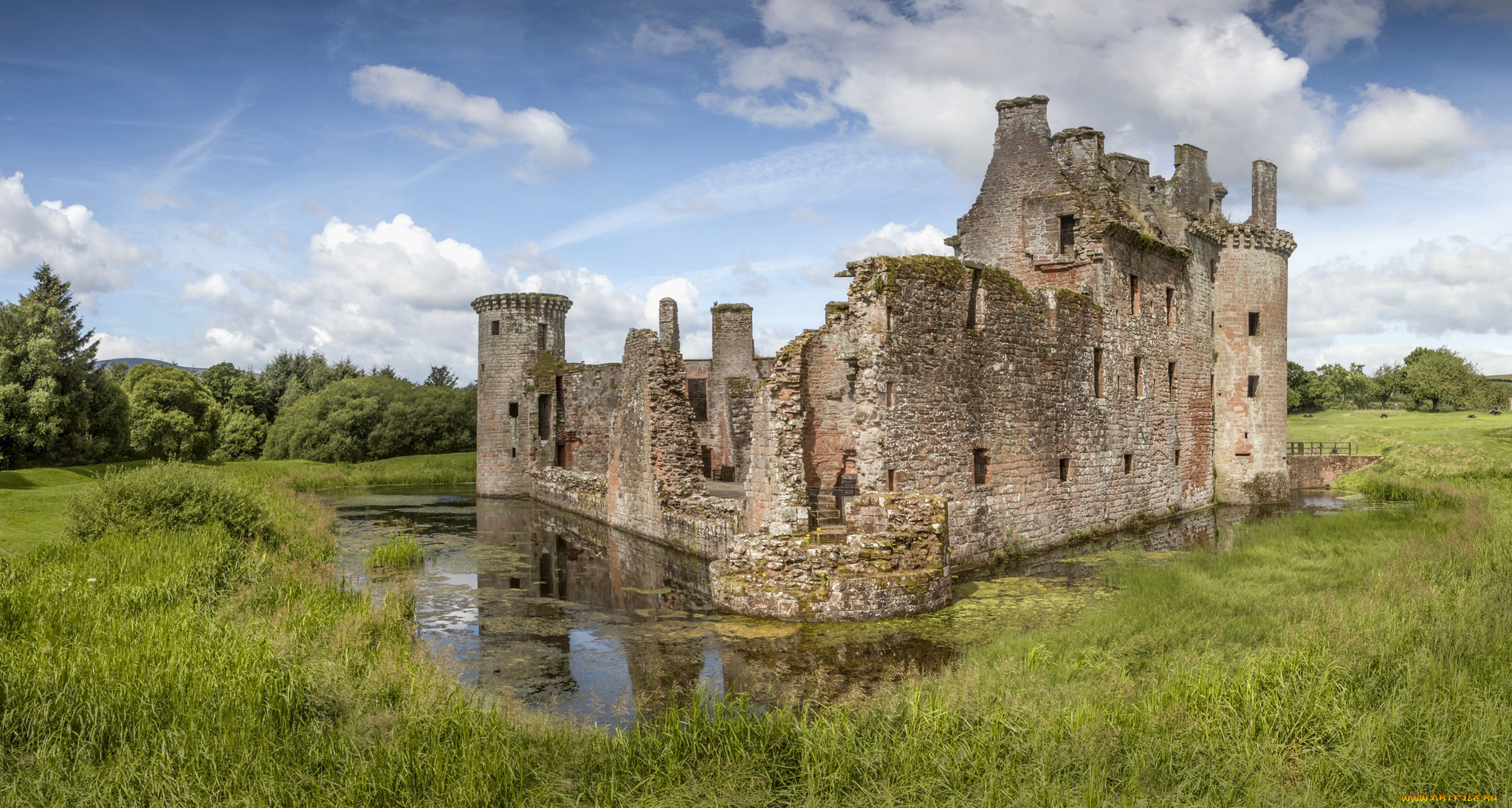 caerlaverock, castle, города, -, дворцы, , замки, , крепости, замок, стены, башни