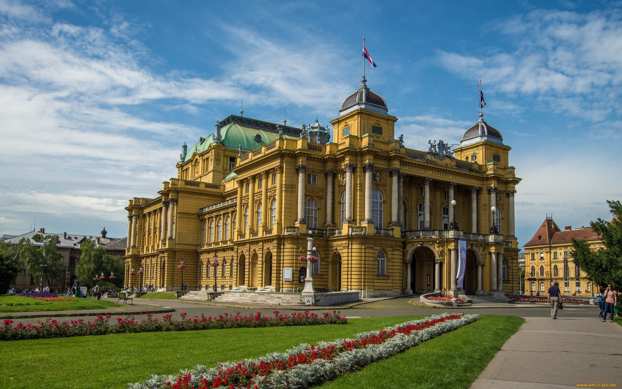 zagreb, города, -, дворцы, , замки, , крепости, дворец, площадь