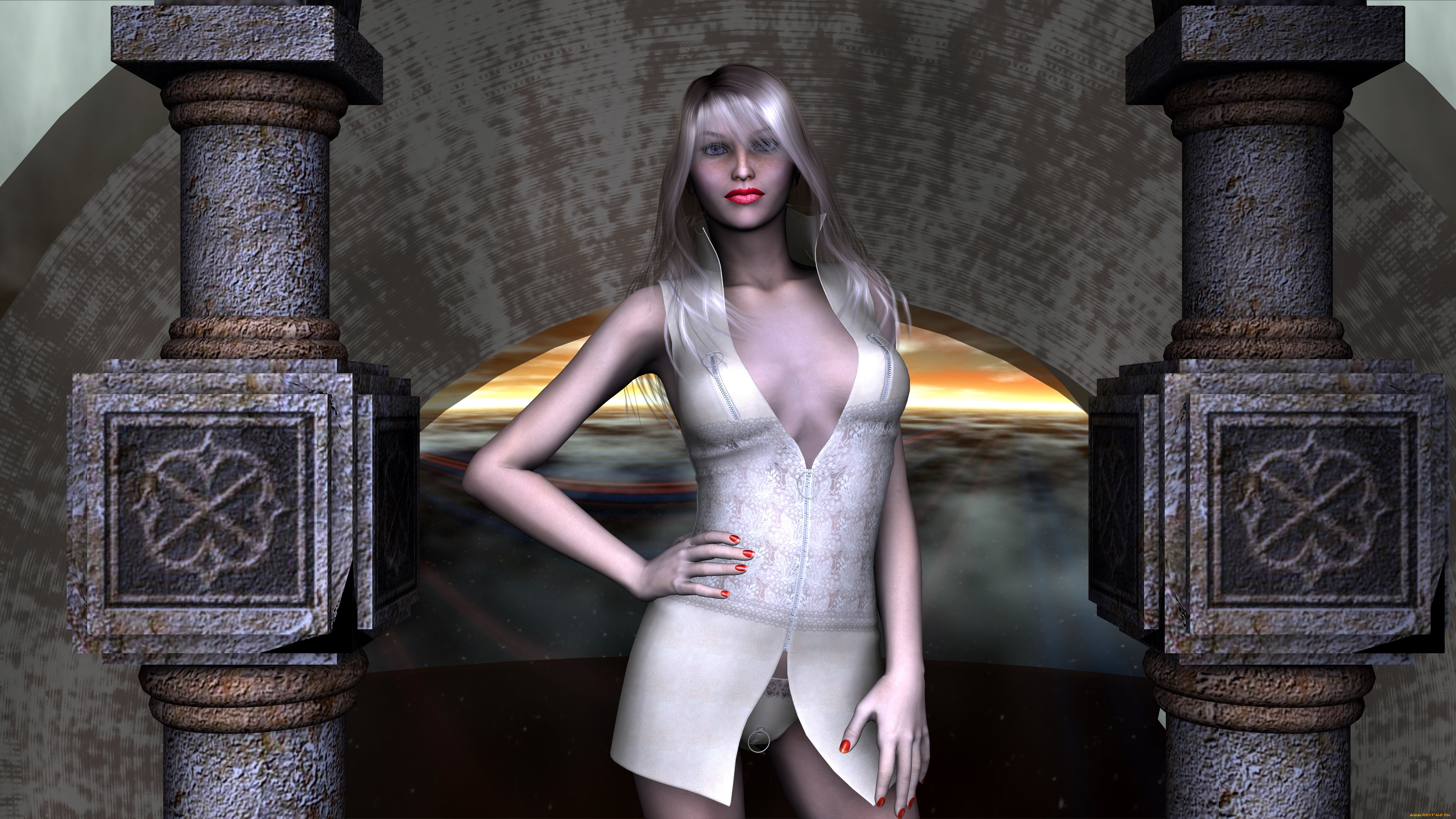 3д, графика, люди, , people, фон, взгляд, девушка