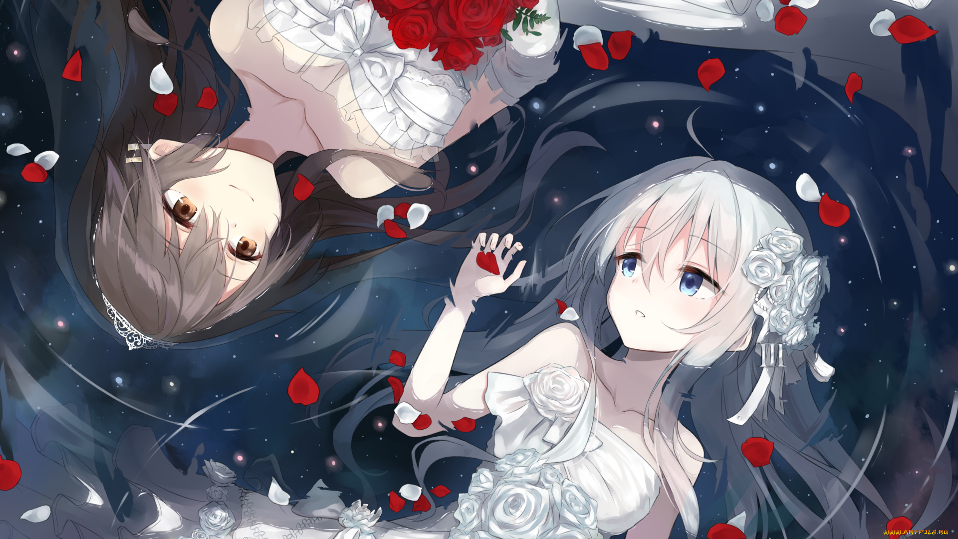 аниме, kantai, collection, kancolle, haruna, kantai, collection, hibiki, azuuru, azure0608