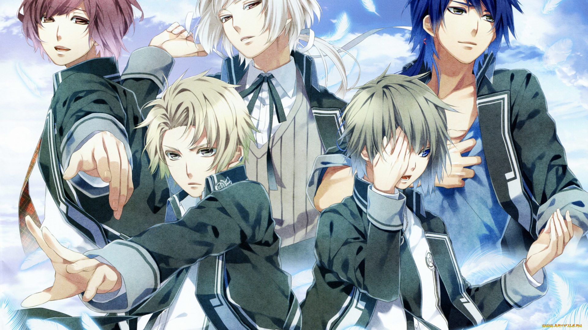 аниме, norn9, парни