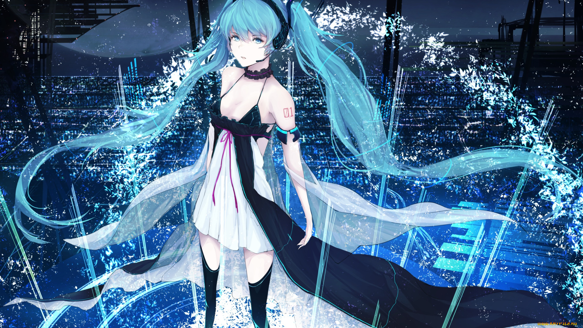 аниме, vocaloid, marumoru, hatsune, miku