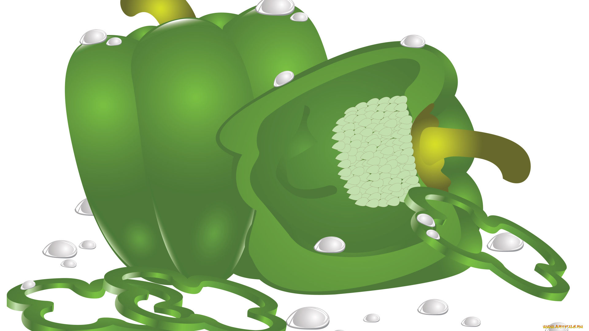 векторная, графика, еда, , food, перец