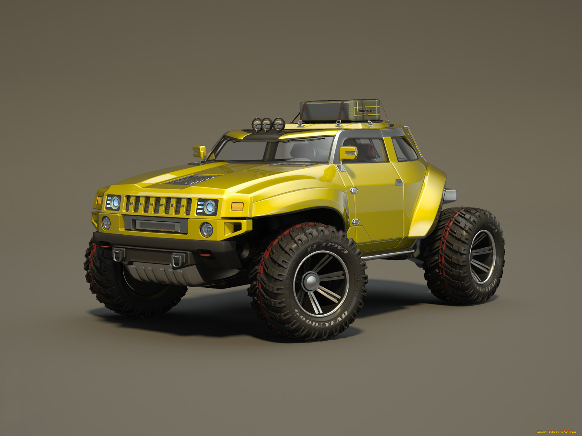 hummer, hb, concept, автомобили, 3д, серый, фон, concept, hb, car, 3d, hummer