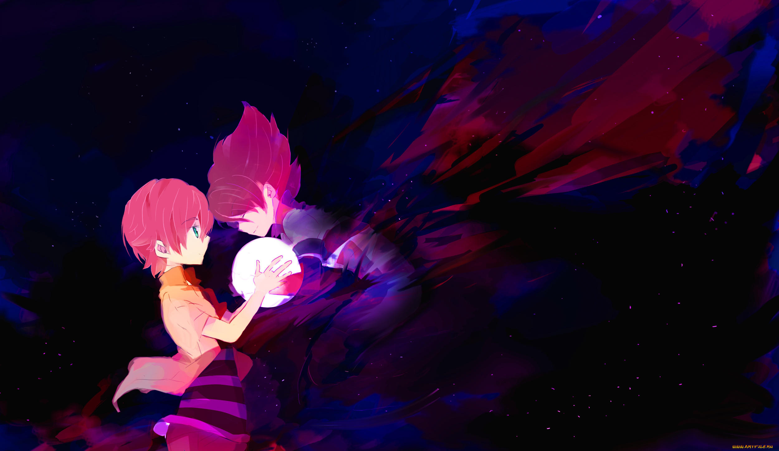 аниме, inazuma, eleven, арт, umehara, inazuma, eleven, одиннадцать, молний, небо, звезды, мальчики