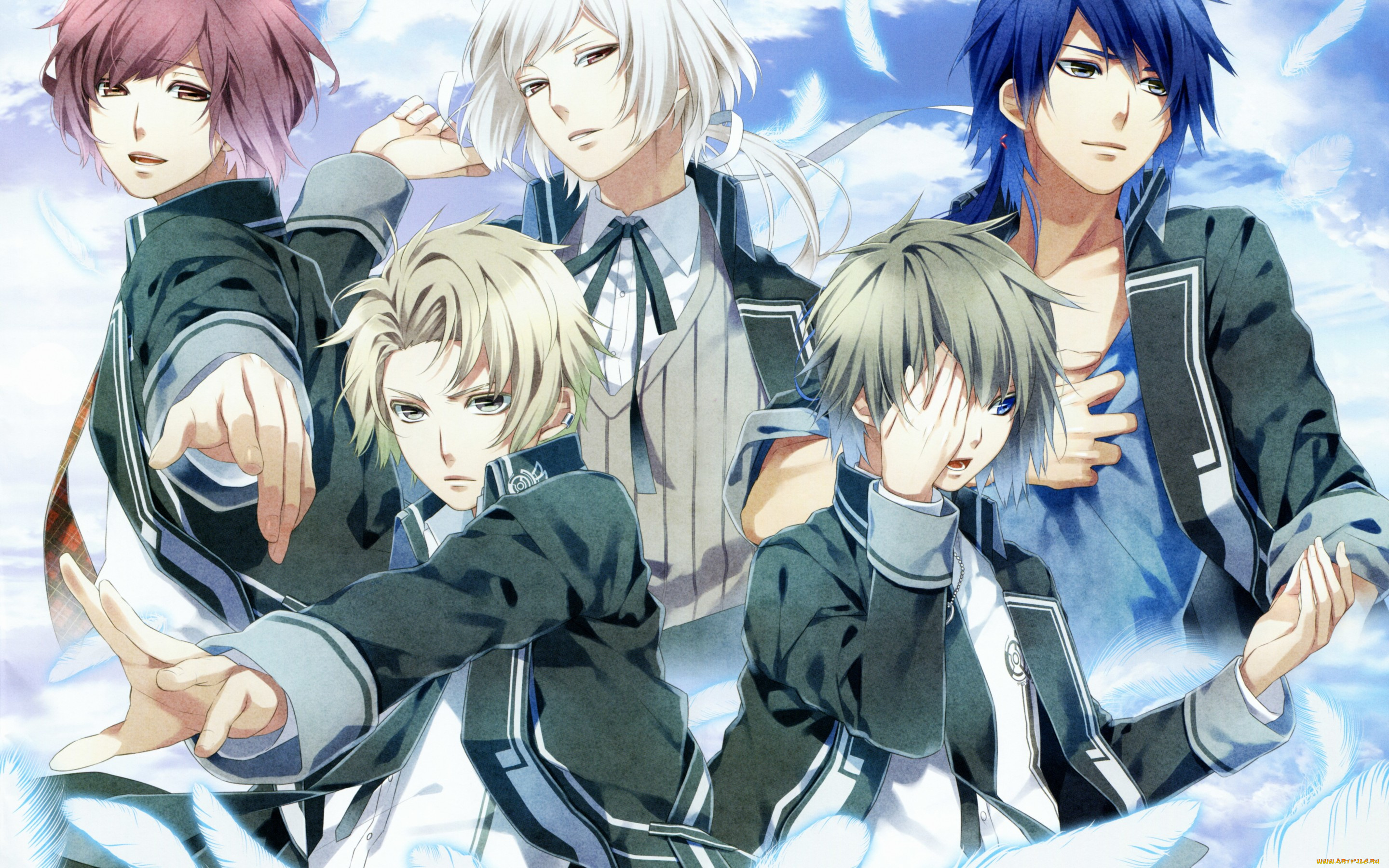 аниме, norn9, парни