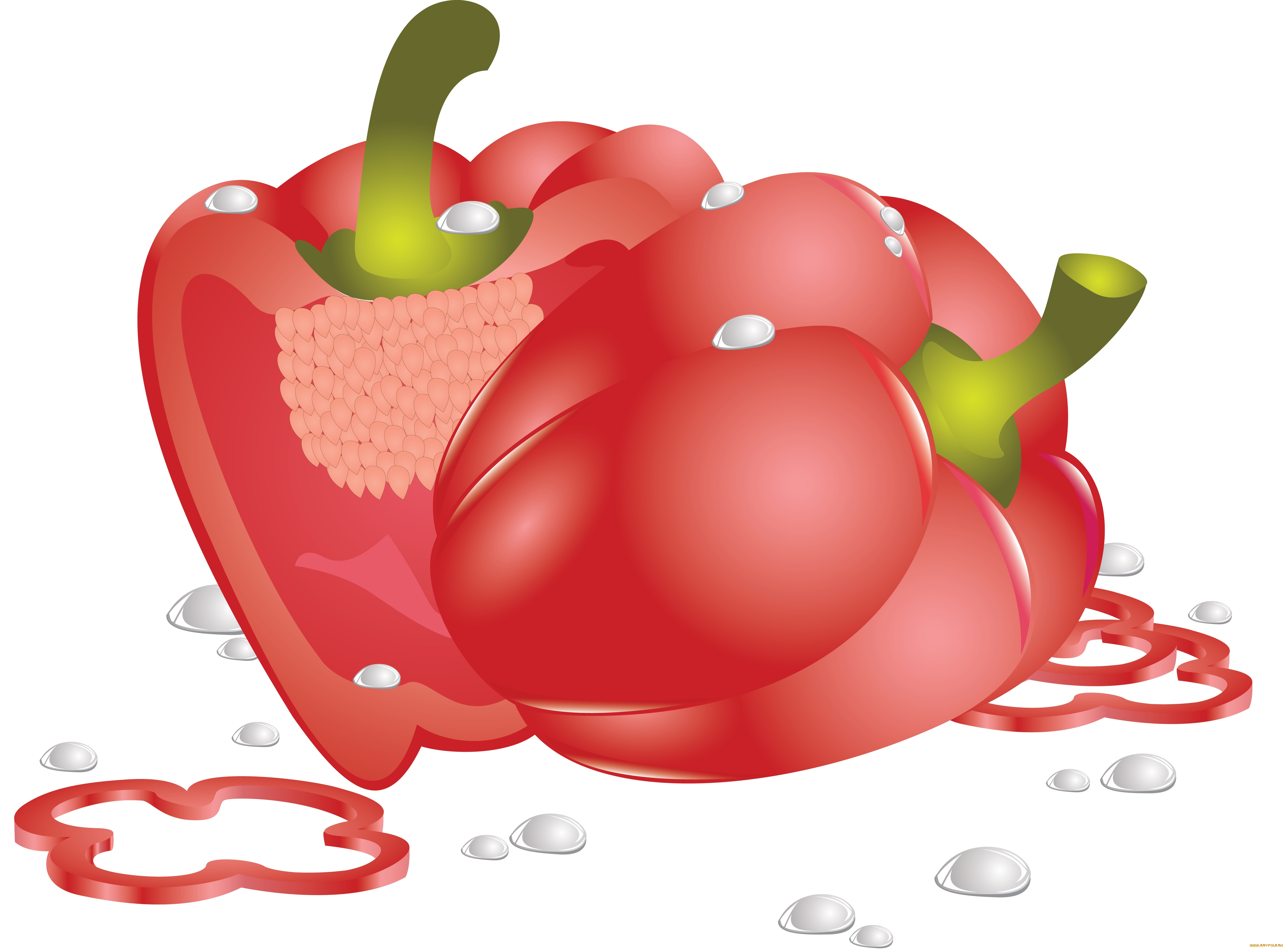 векторная, графика, еда, , food, перец