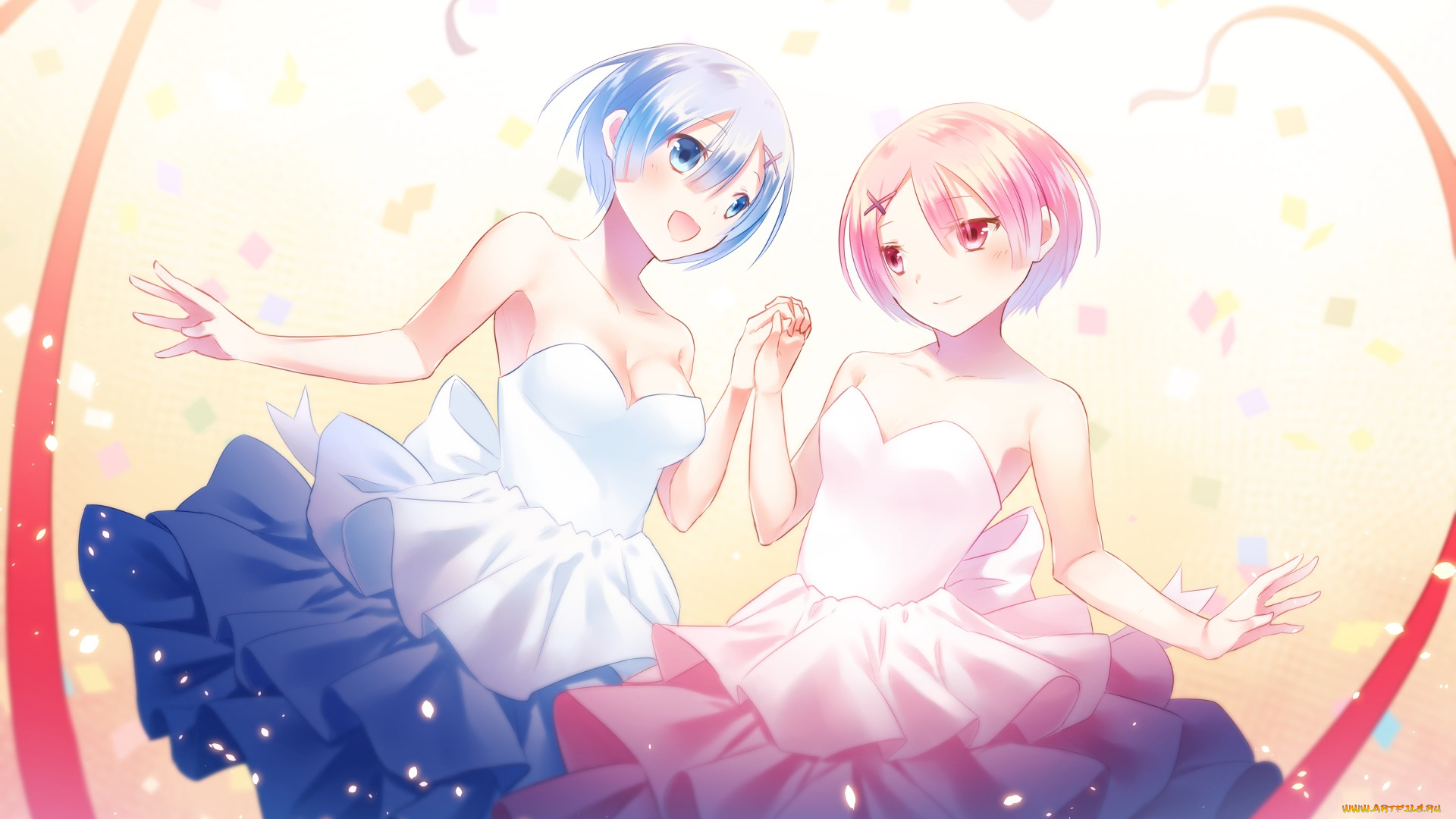 аниме, re, , zero, kara, hajimeru, isekai, seikatsu, фон, взгляд, девушки