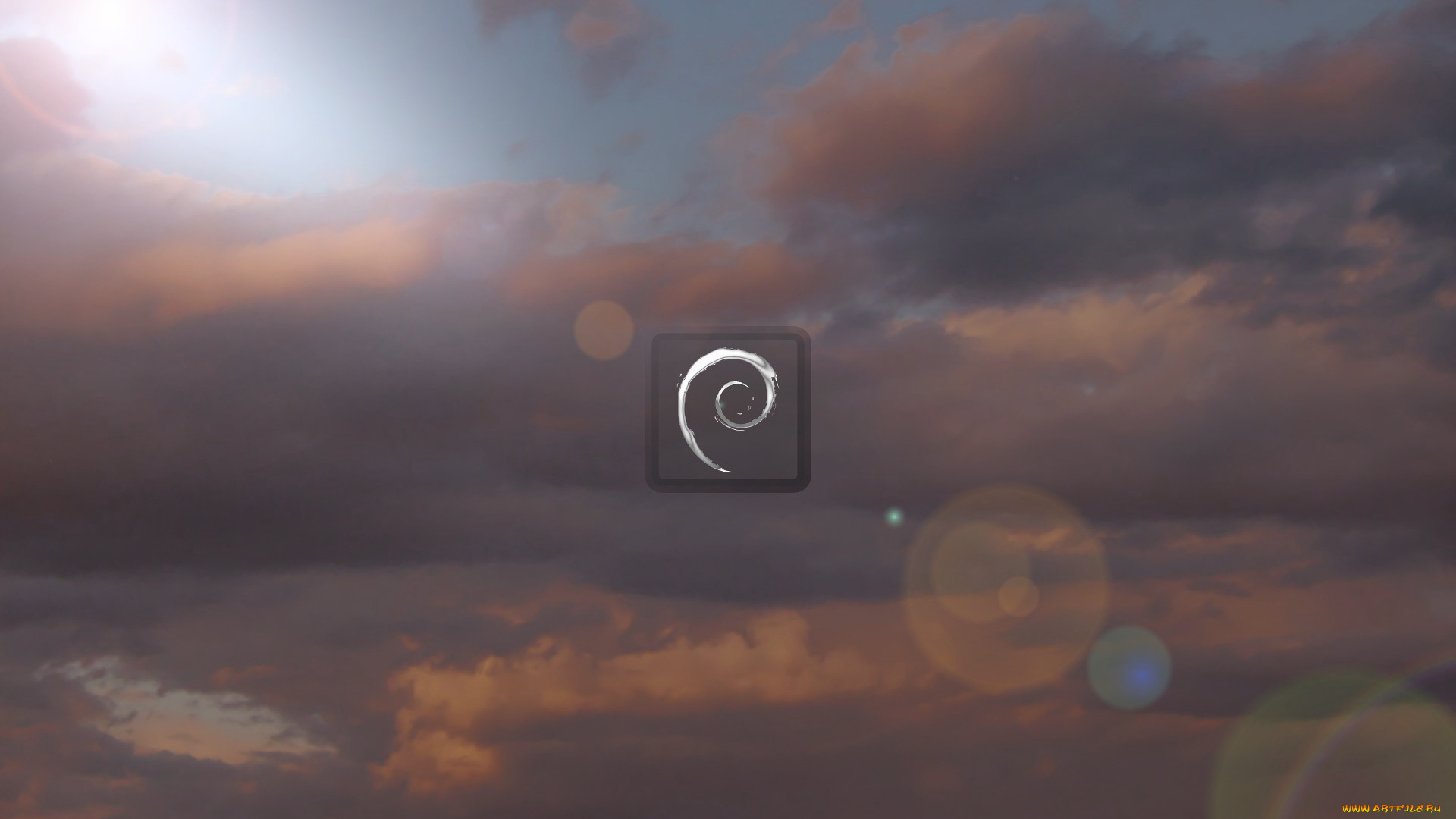компьютеры, debian, логотип, фон