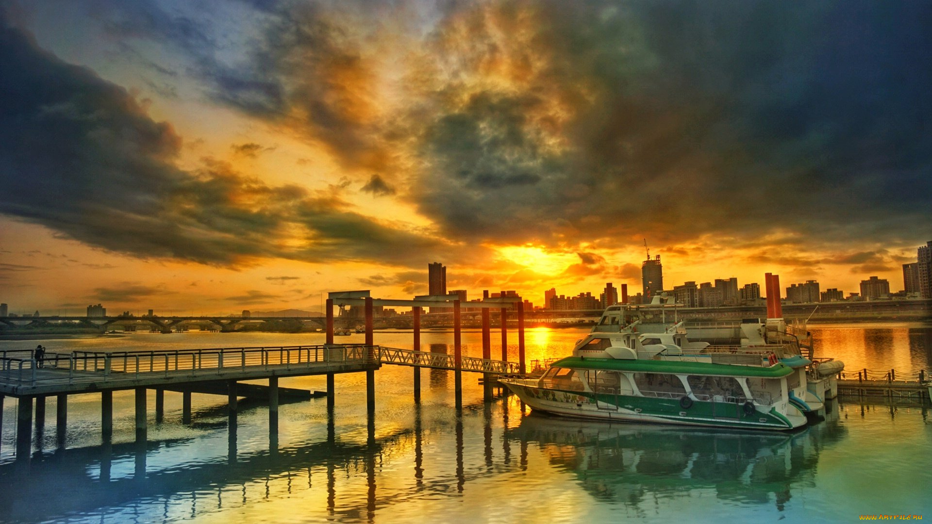 корабли, порты, , , причалы, рассвет