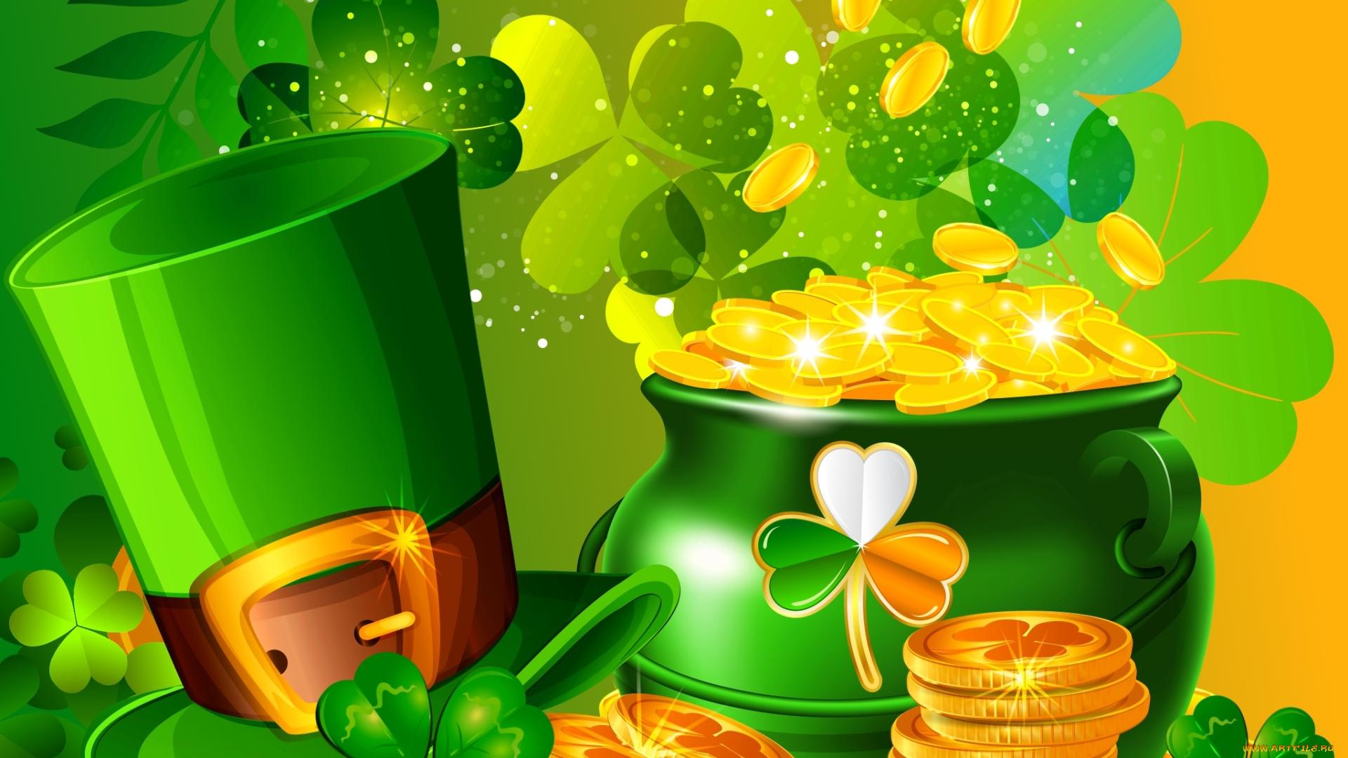 праздничные, день, святого, патрика, день, святого, патрика