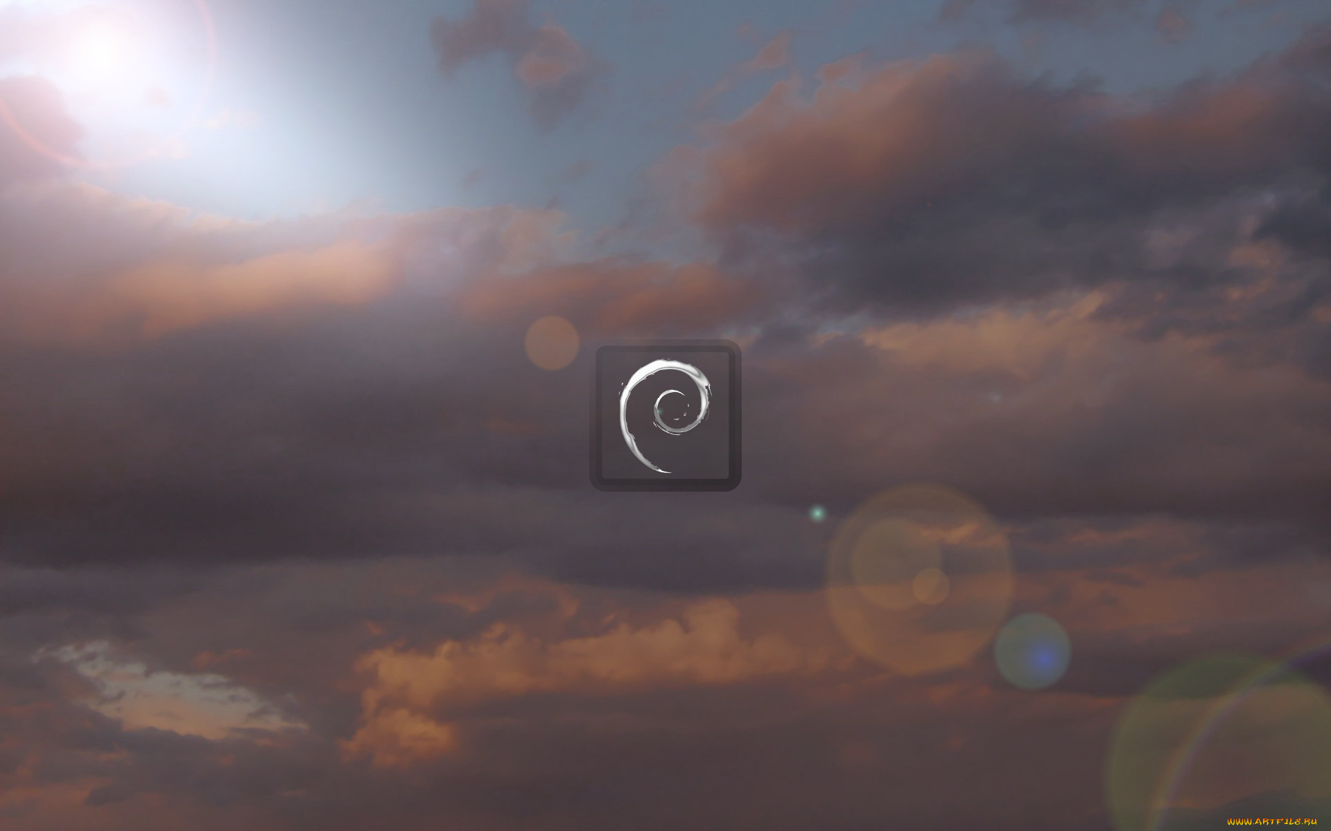 компьютеры, debian, логотип, фон