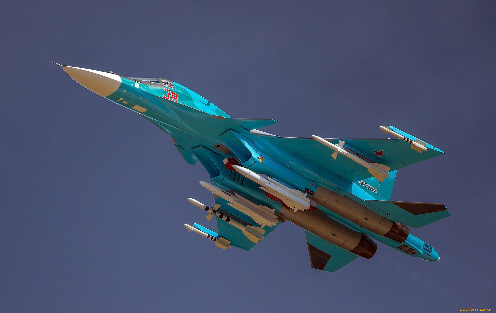 su-34, авиация, боевые, самолёты, бомбардировщик