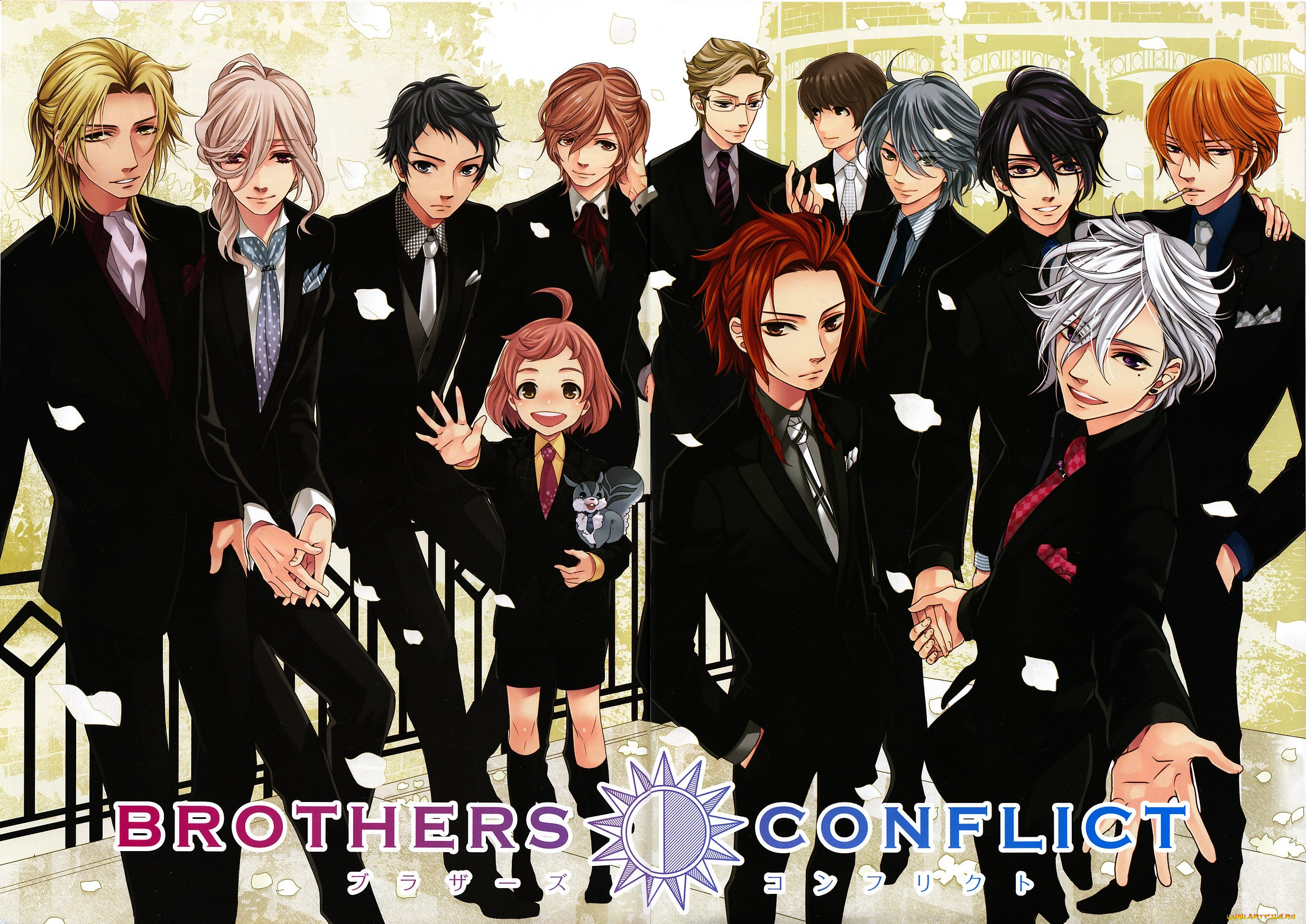 аниме, brothers, conflict, братья, парни