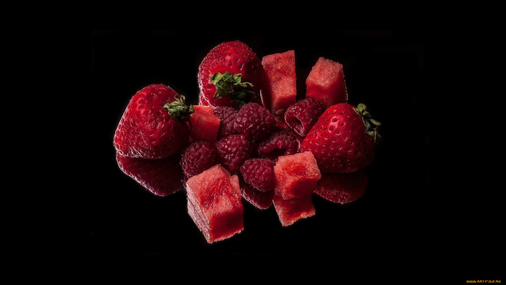 еда, фрукты, , ягоды, малина, арбуз, клубника