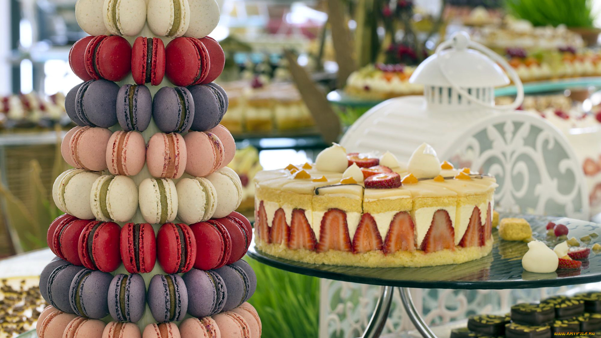 еда, макаруны, лакомство