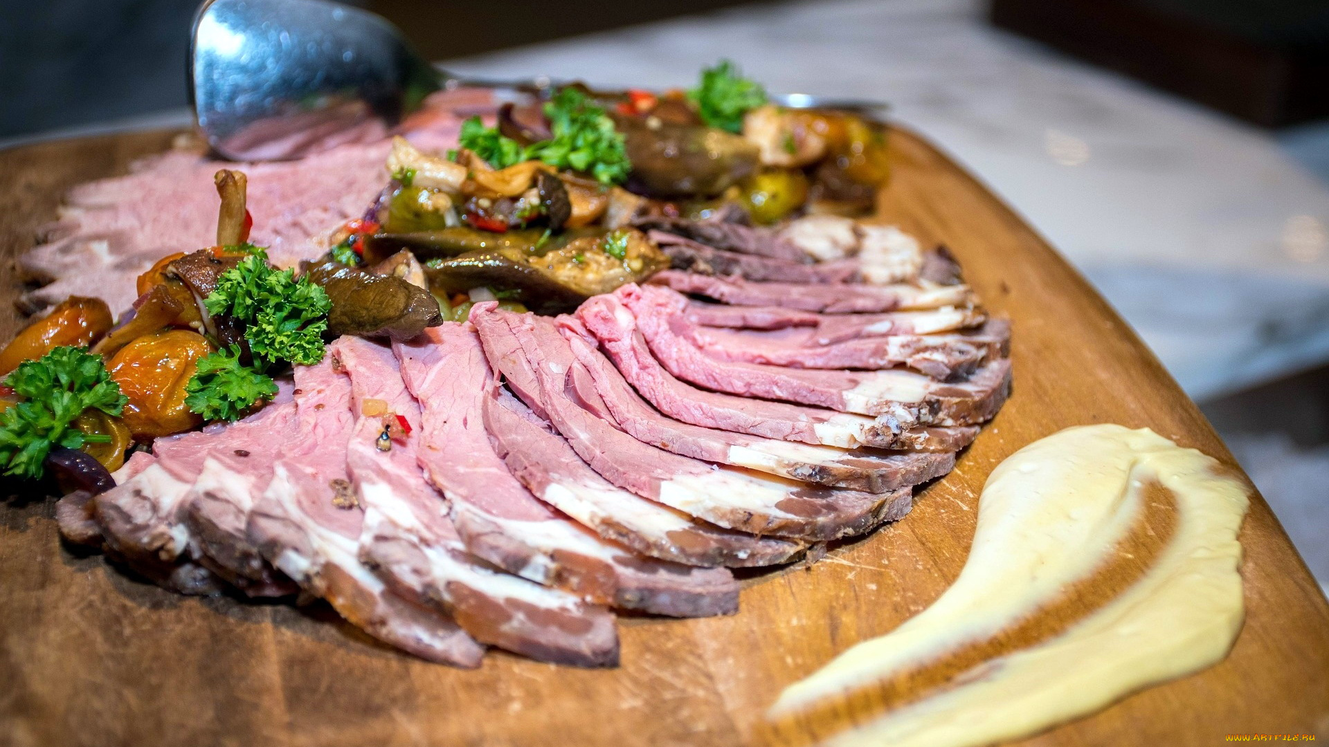 еда, мясные, блюда, овощи, буженина