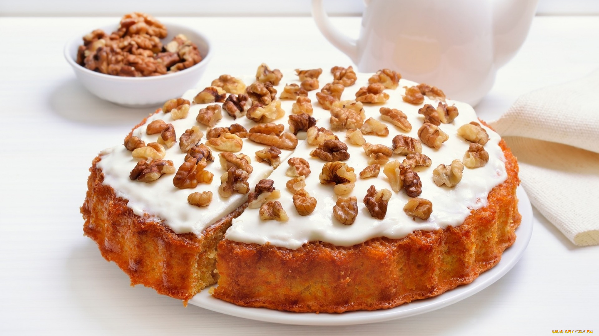 еда, пироги, глазурь, пирог, орехи