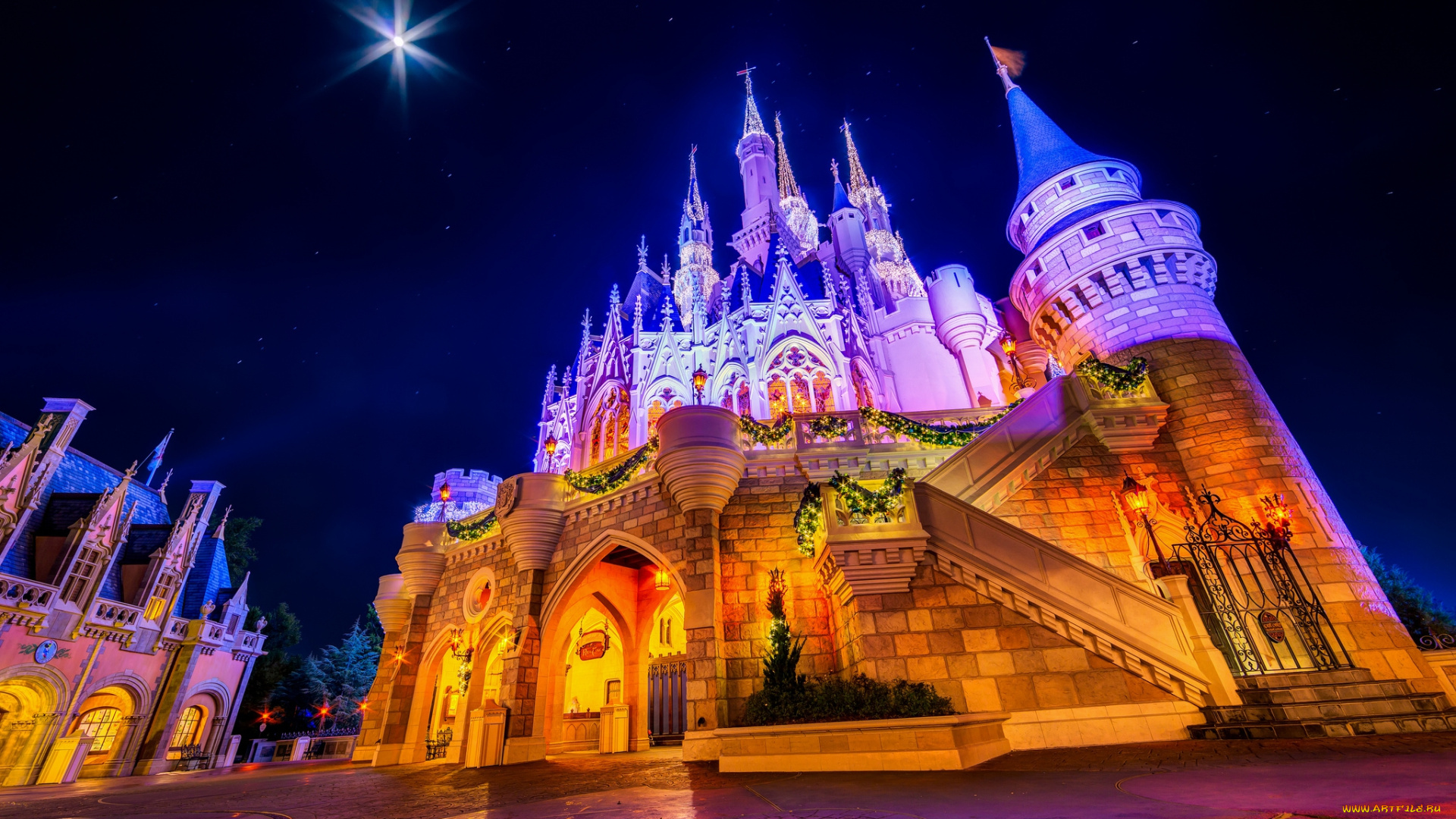города, диснейленд, королевство, магия, волшебство