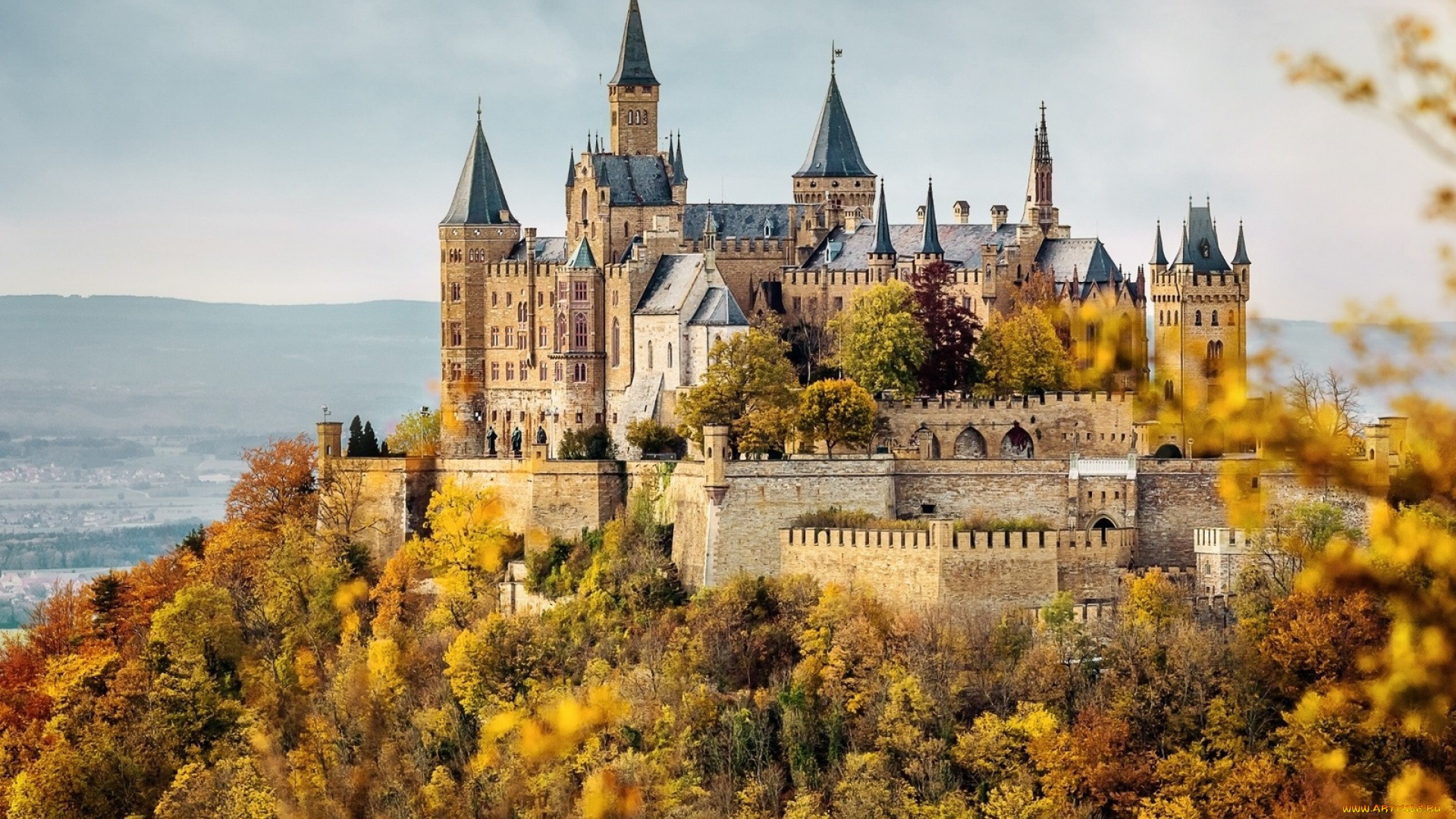 hohenzollern, castle, города, замки, германии, hohenzollern, castle