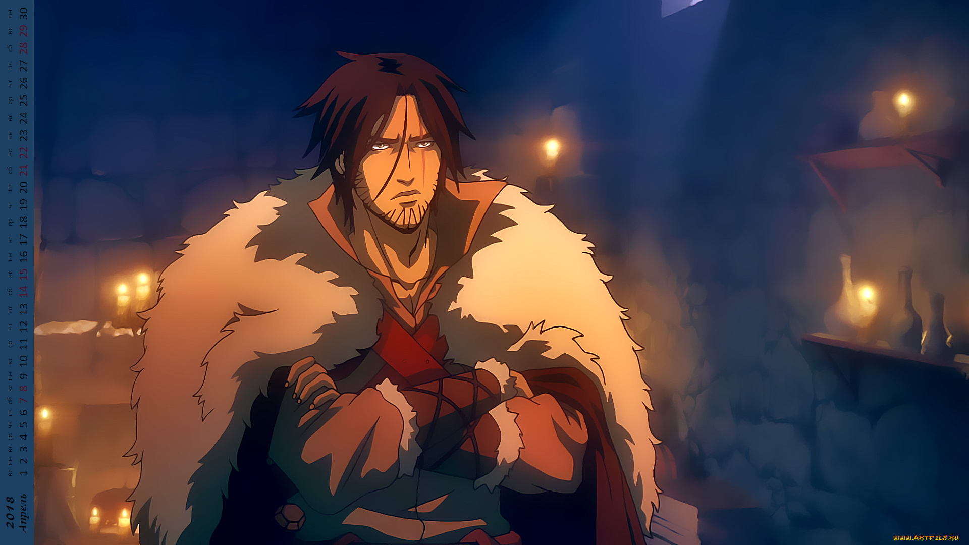 календари, аниме, взгляд, мужчина