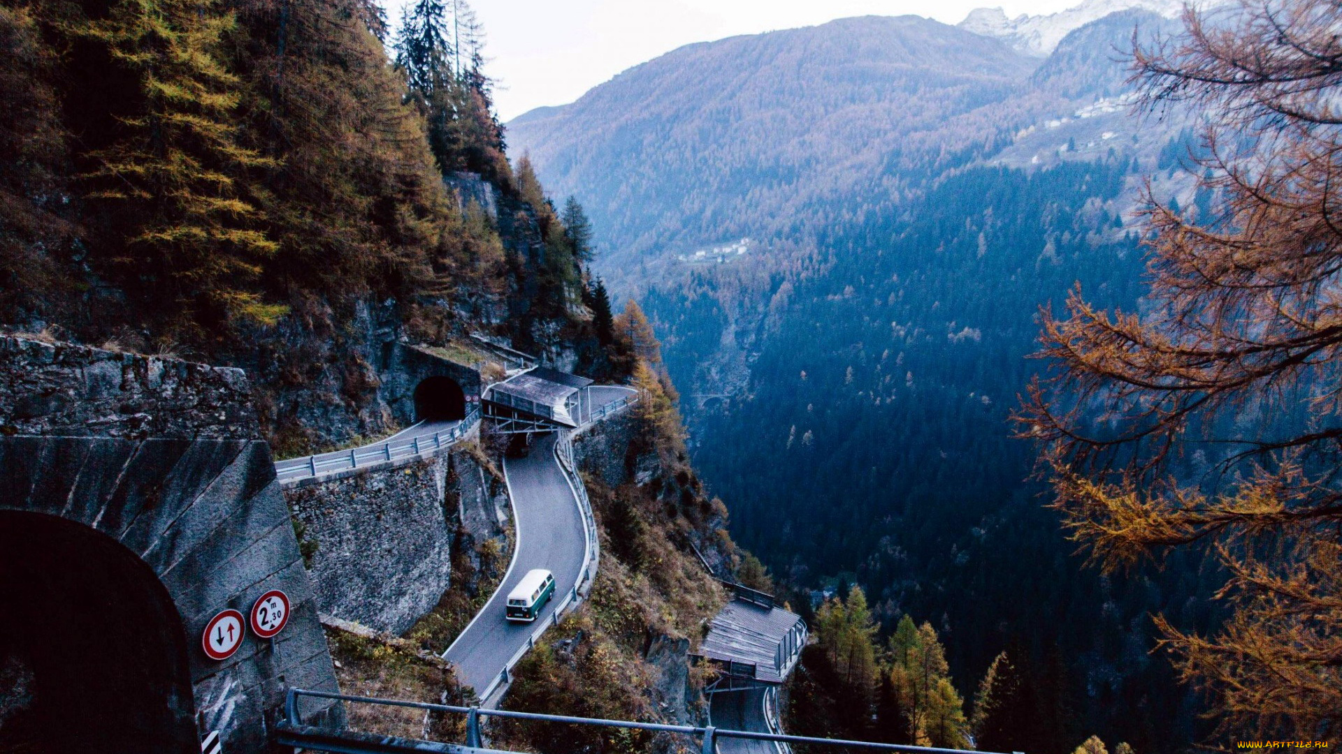 природа, дороги, горы, шоссе