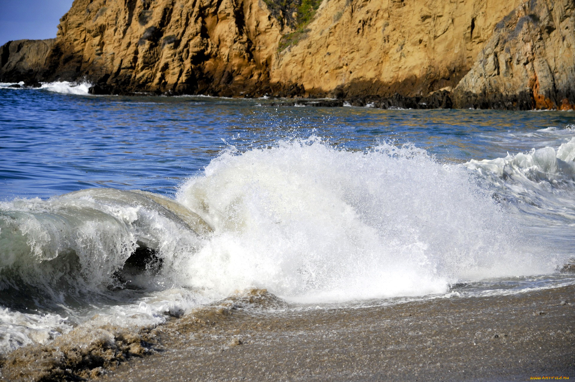 природа, побережье, прибой