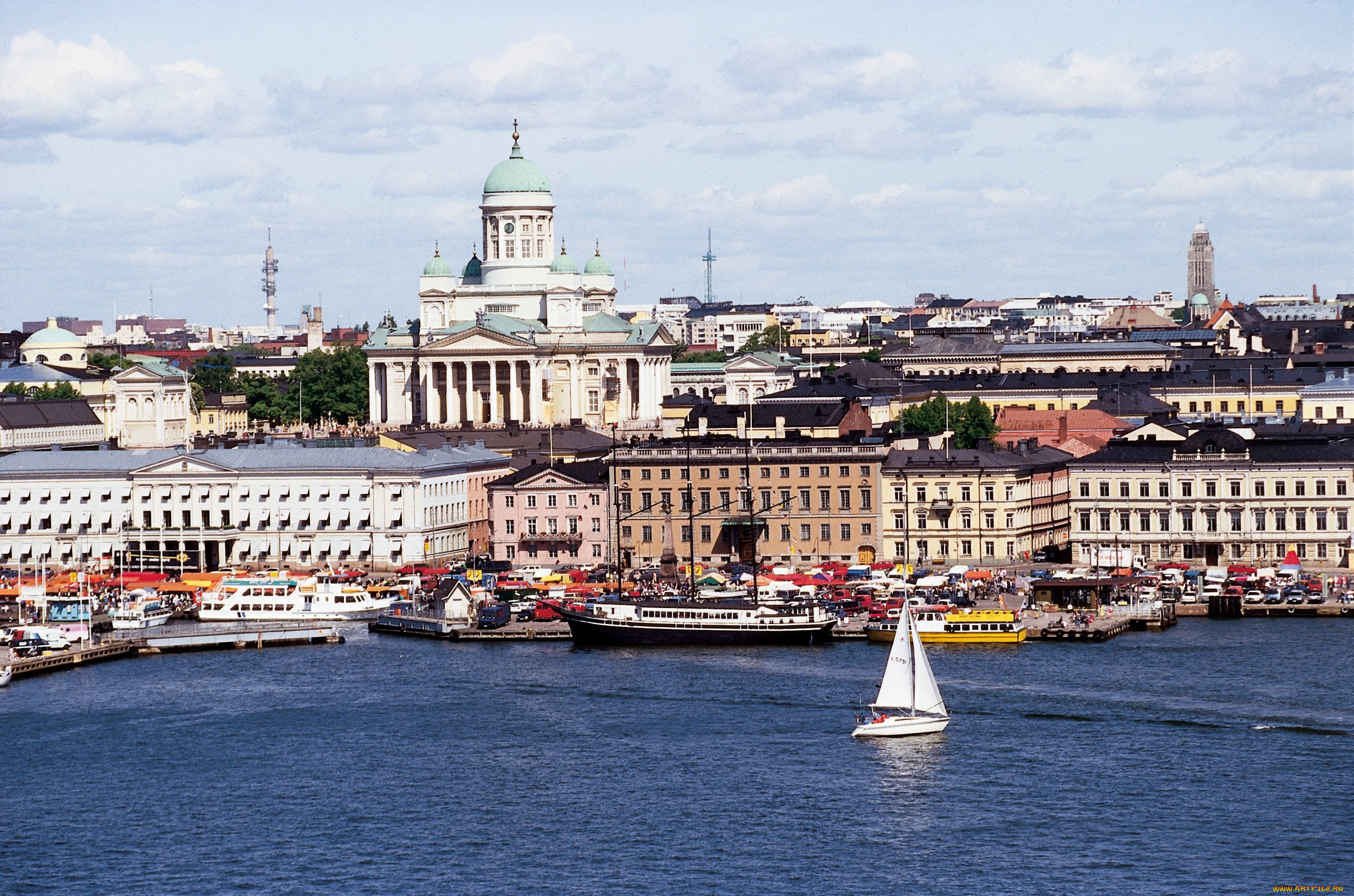 города, хельсинки, , финляндия, залив, суда