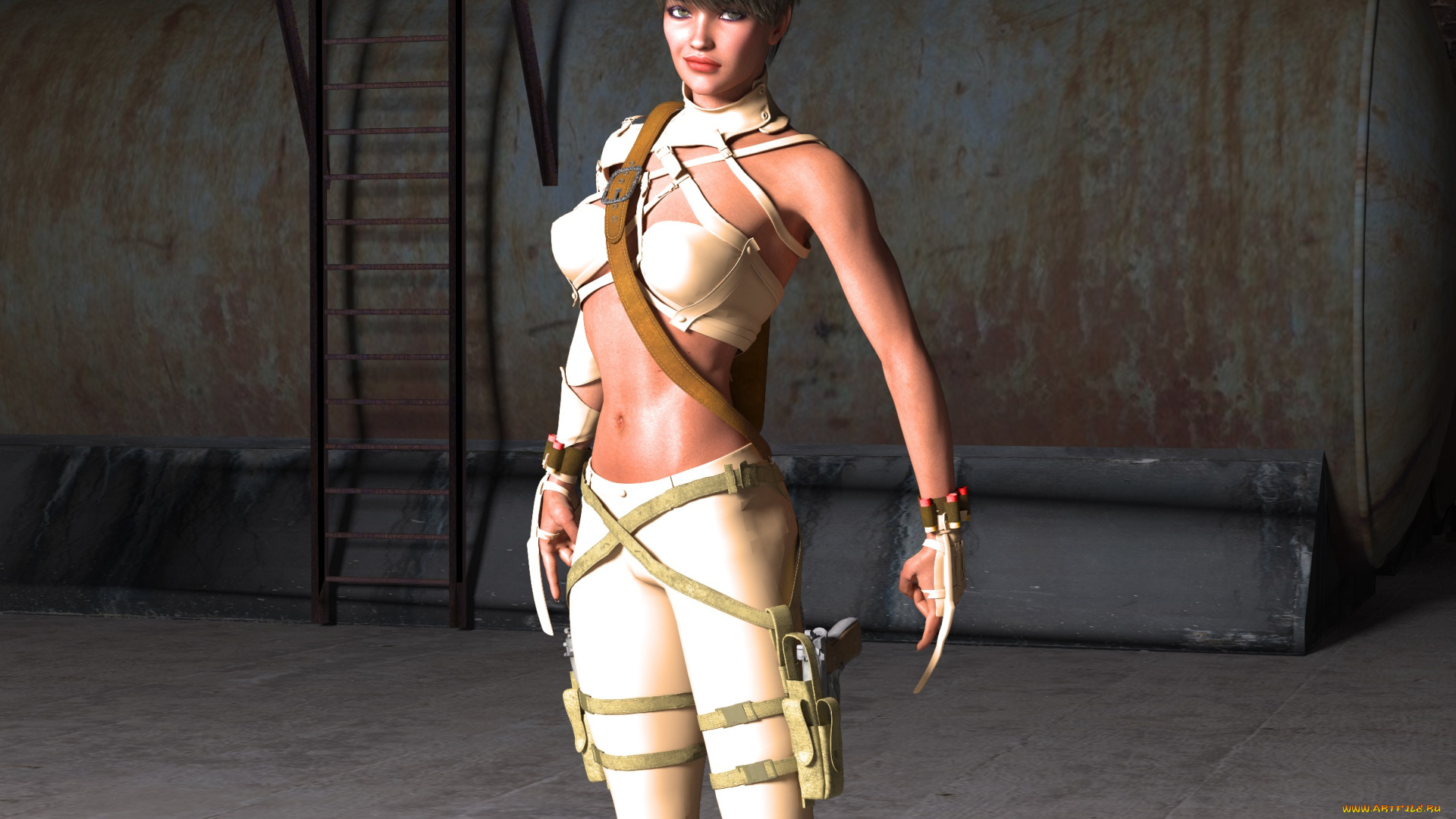 3д, графика, фантазия, , fantasy, фон, взгляд, девушка