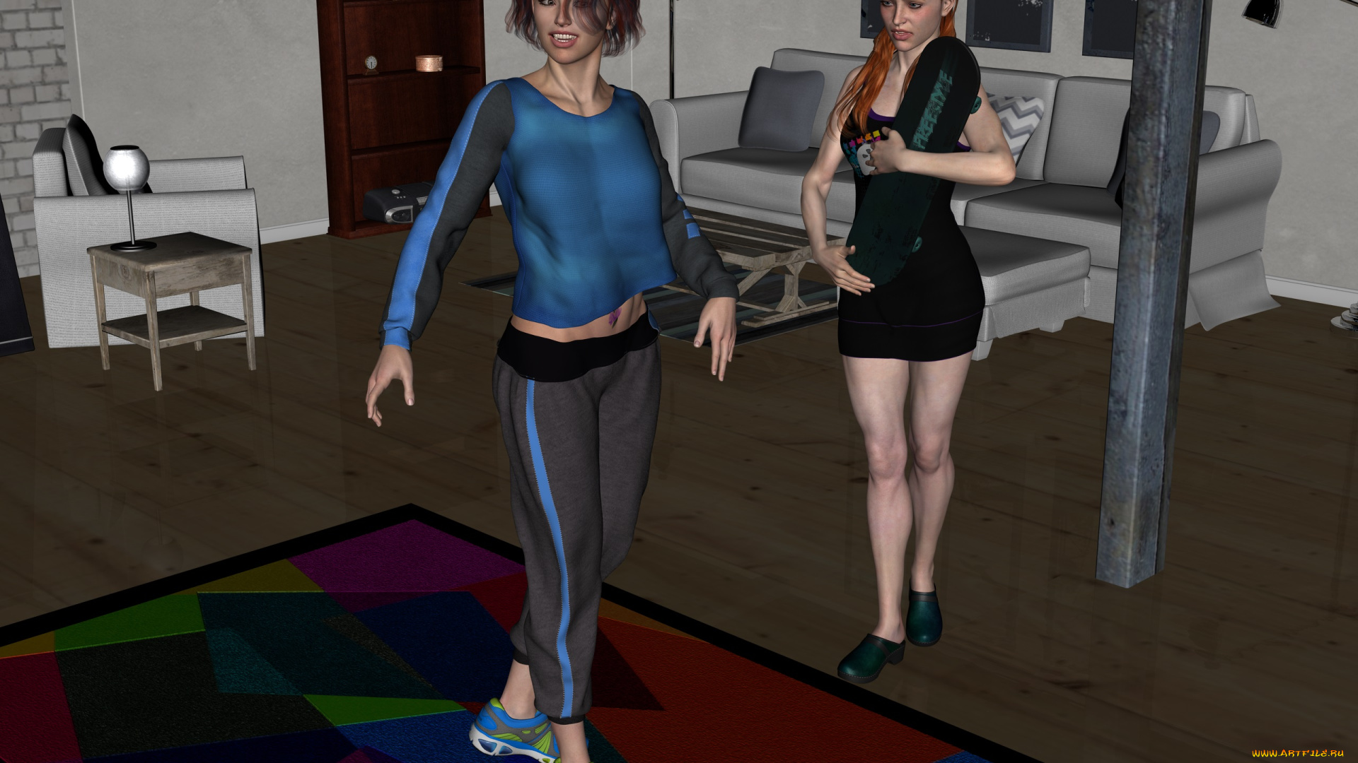 3д, графика, люди, , people, фон, взгляд, девушки