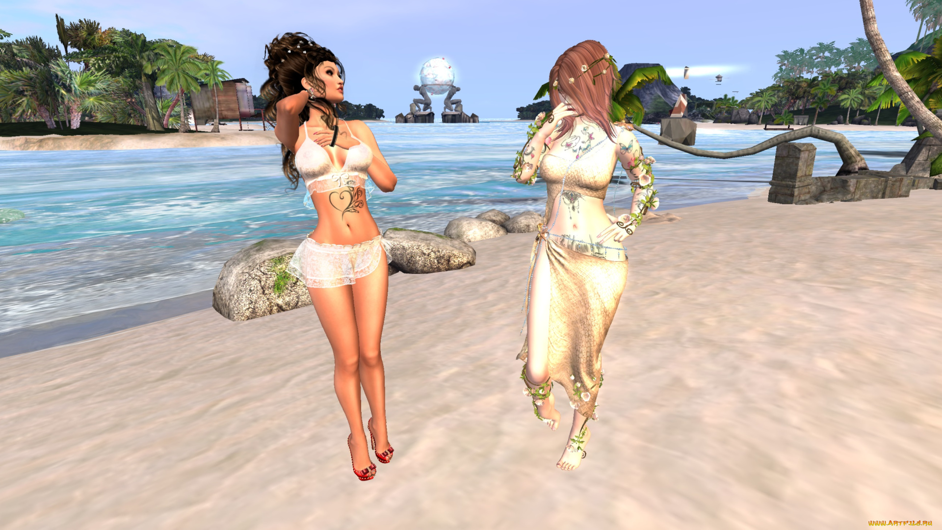 3д, графика, люди, , people, фон, взгляд, девушки