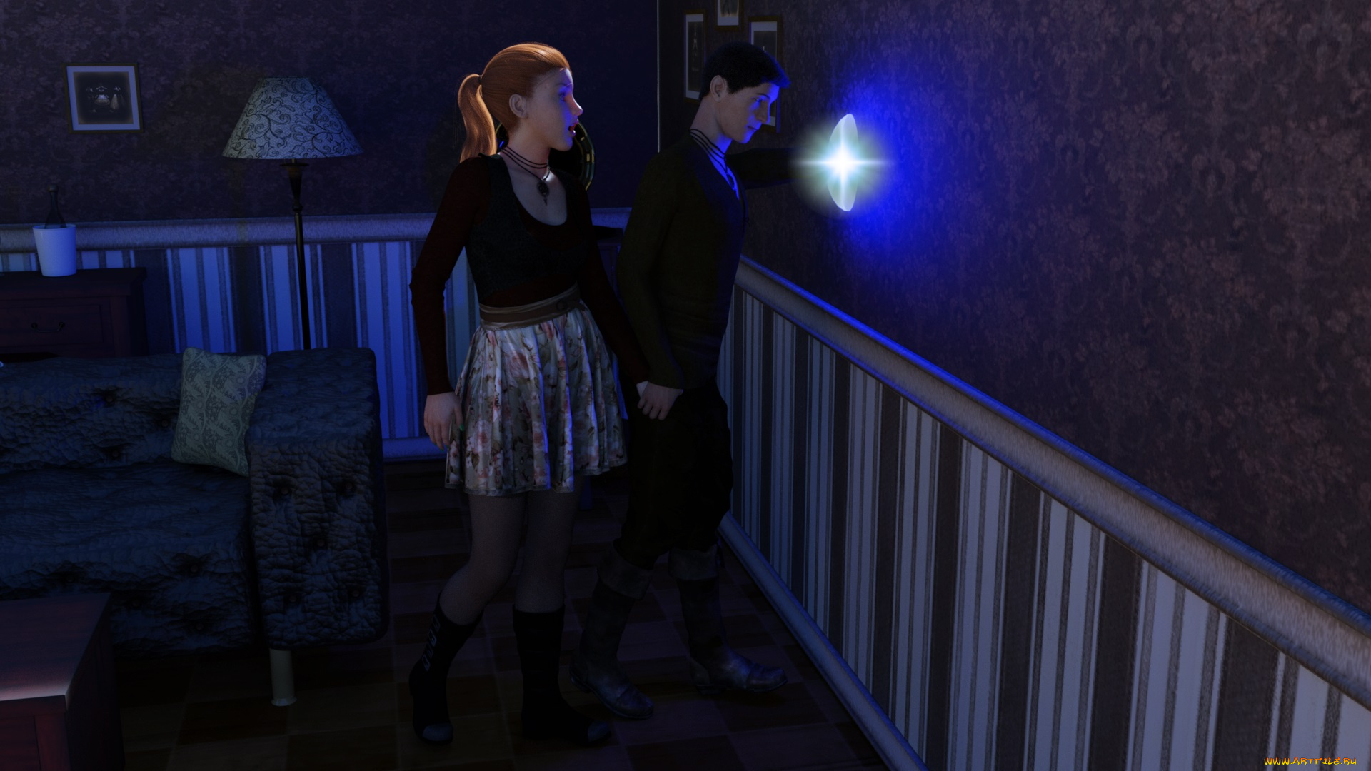 3д, графика, люди, , people, парень, фон, взгляд, девушка