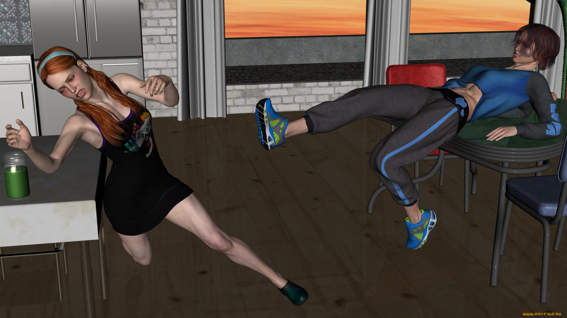 3д, графика, люди, , people, взгляд, девушки, фон