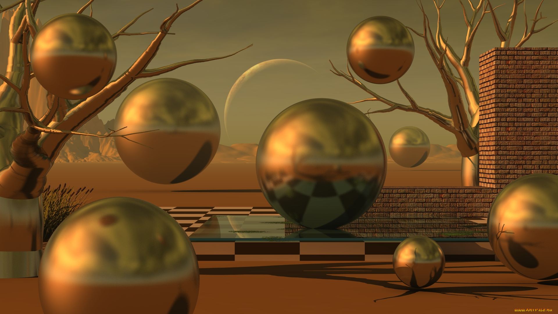 3д, графика, шары, , balls, фон, шары