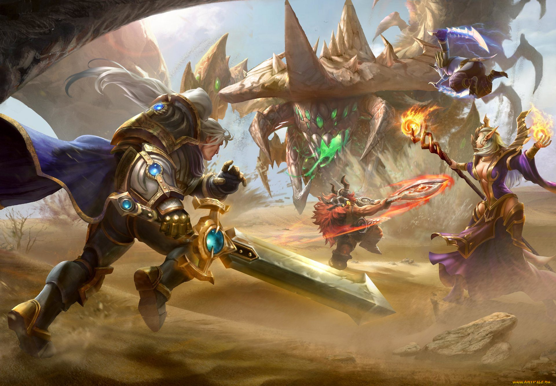 видео, игры, stormthrone, , aeos, rising, герои, бой, чудовище