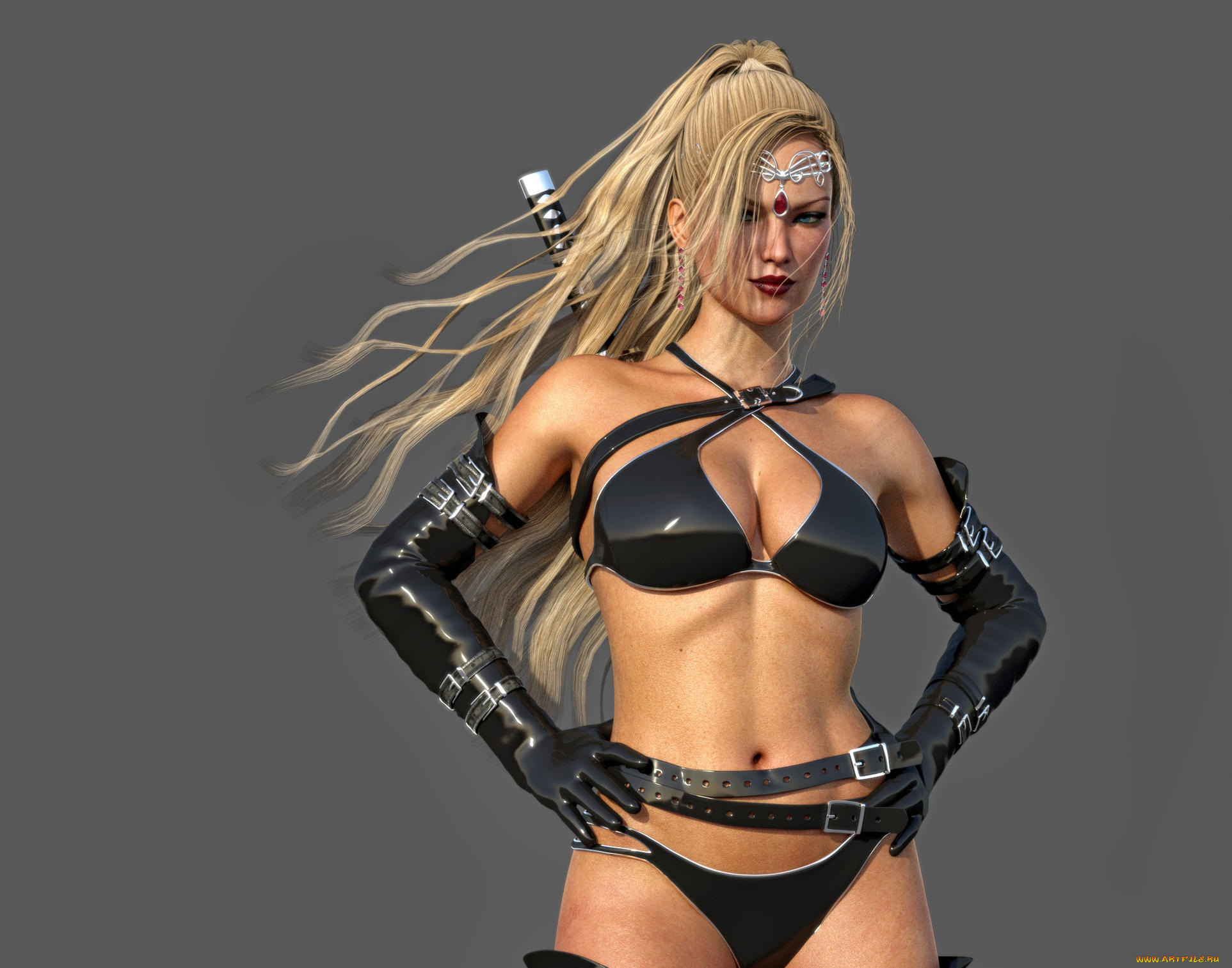 3д, графика, фантазия, , fantasy, девушка, фон, взгляд