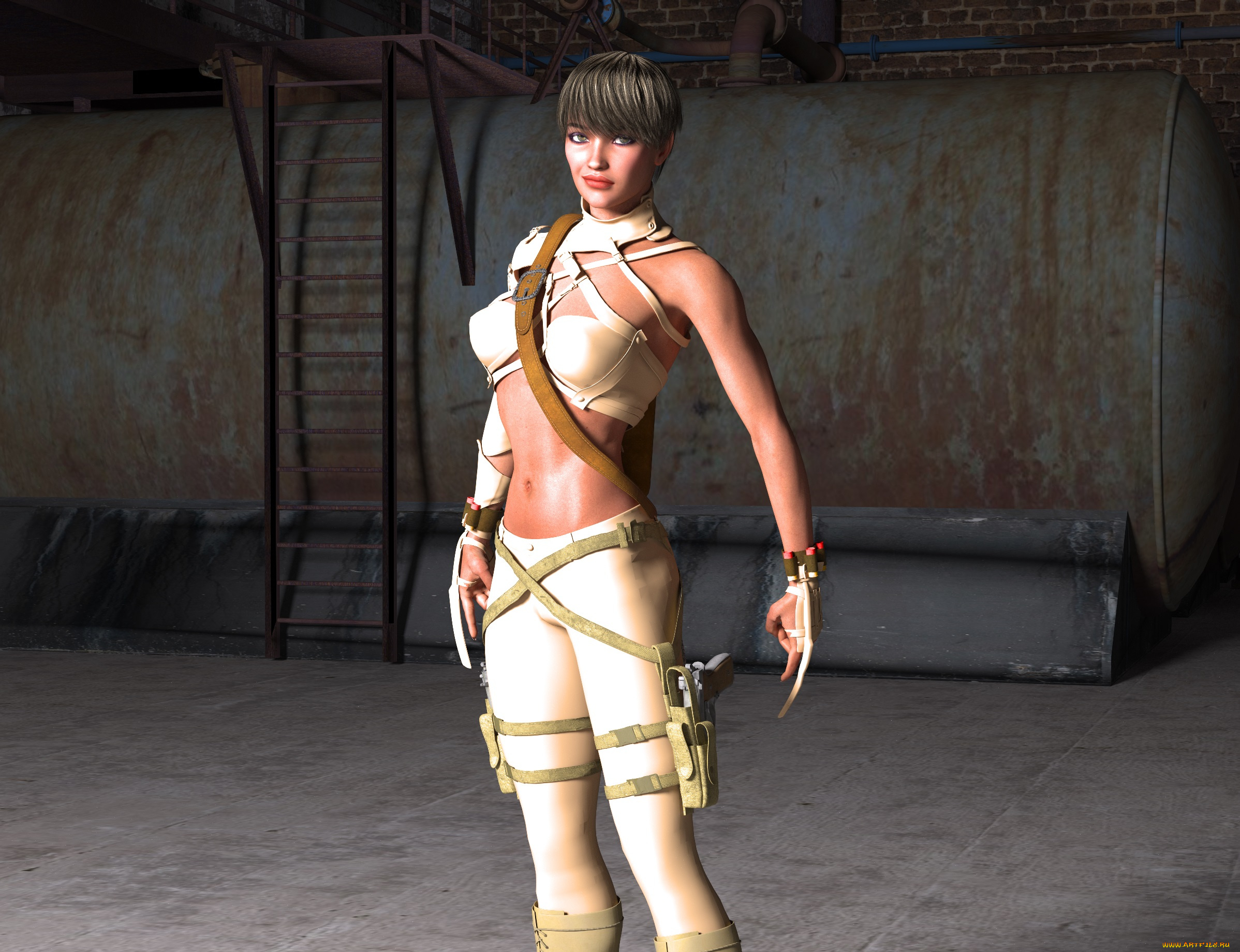 3д, графика, фантазия, , fantasy, фон, взгляд, девушка