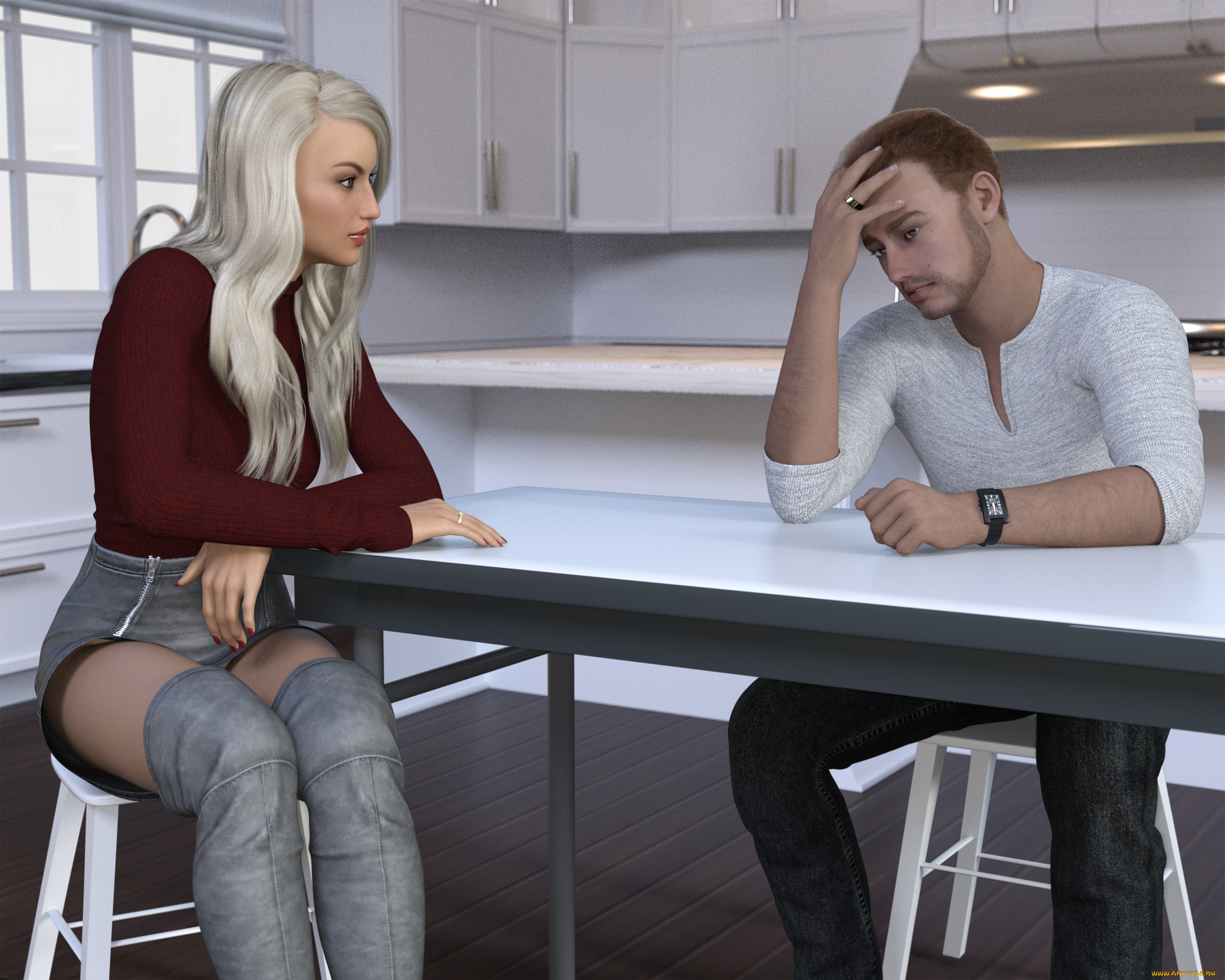 3д, графика, фантазия, , fantasy, фон, взгляд, девушки