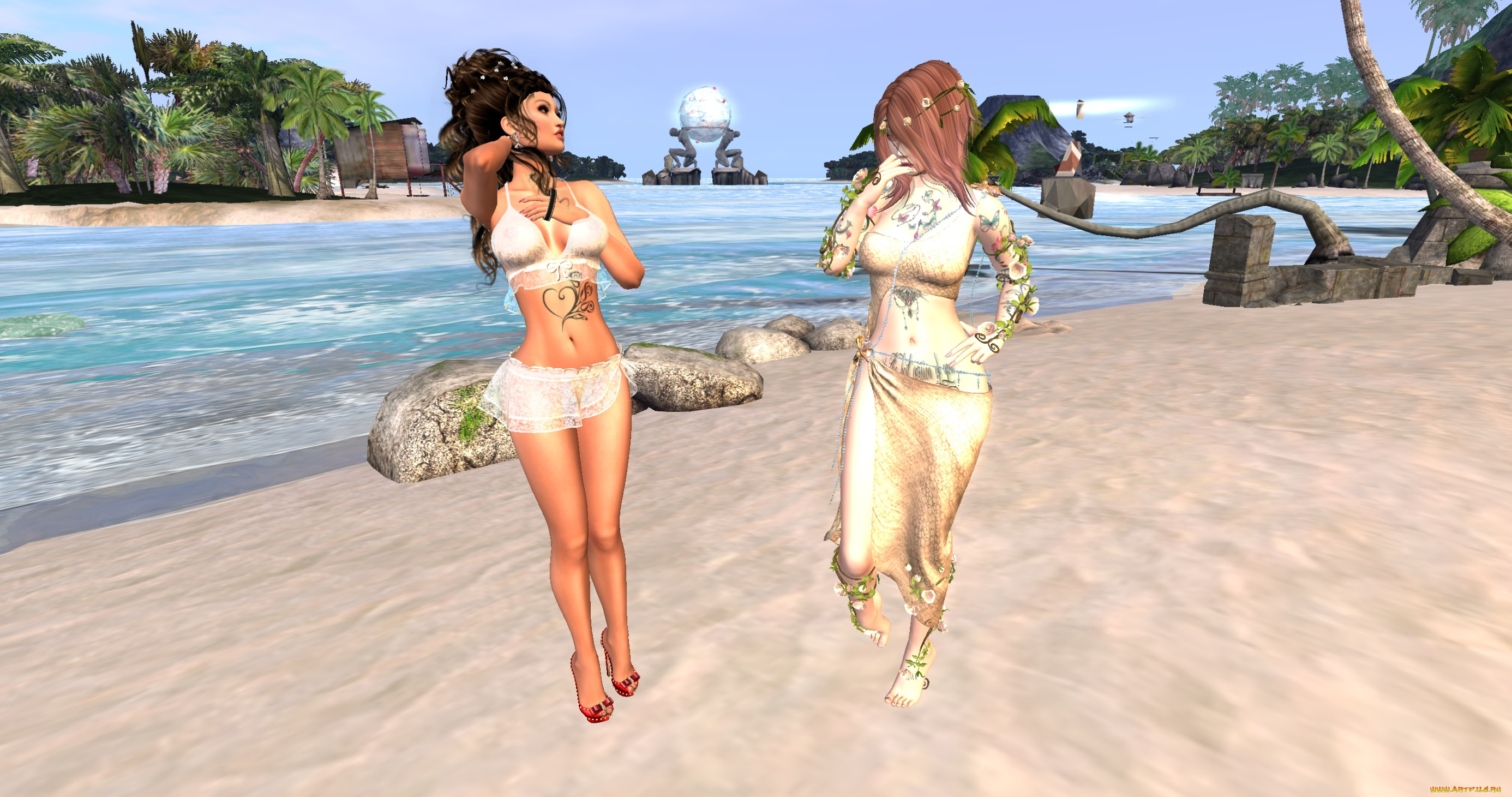 3д, графика, люди, , people, фон, взгляд, девушки